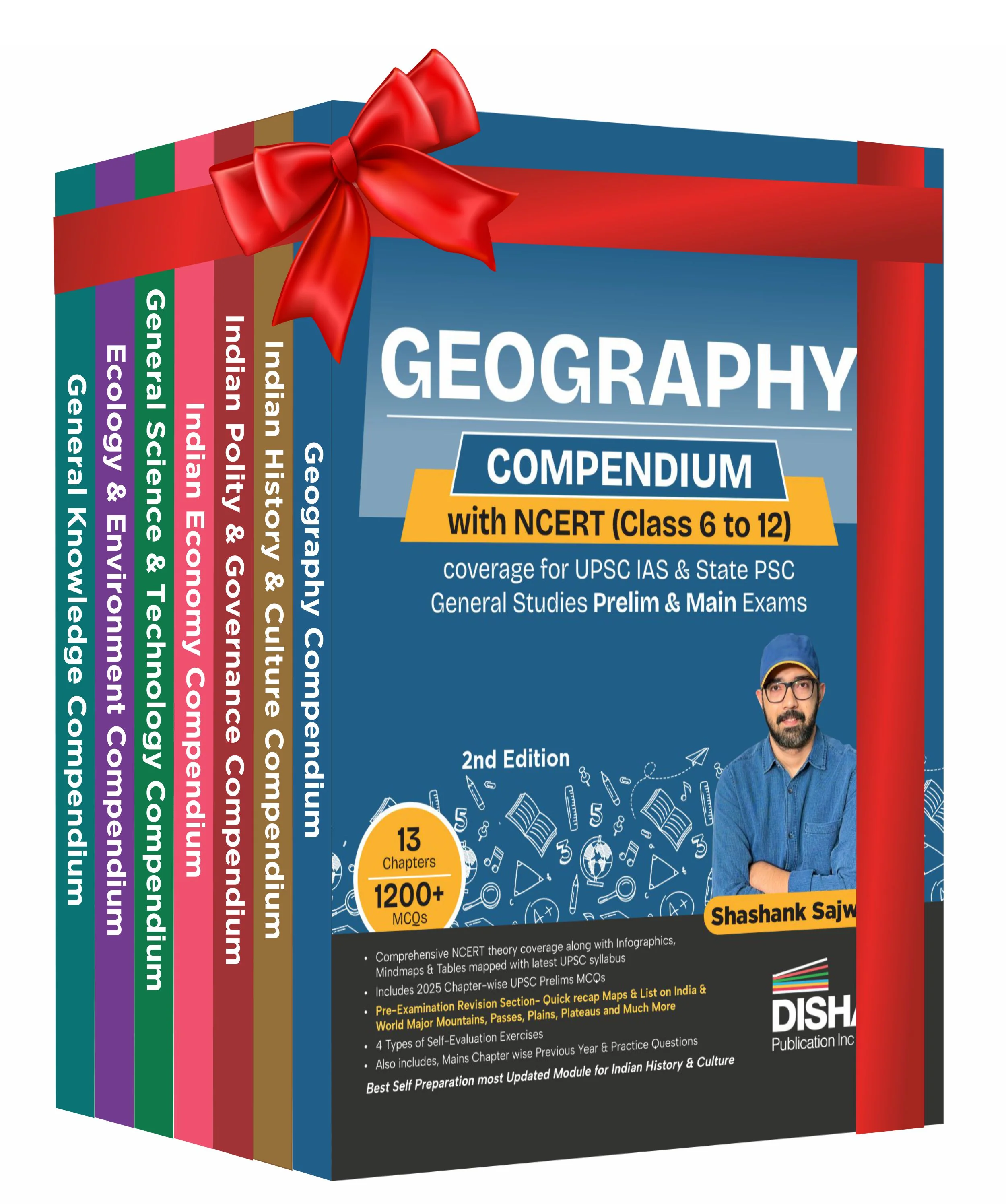 Disha Combo (7 Books) General Studies Compendium with NCERT coverage for UPSC & PSC Civil Services 2026 Prelims & Mains 8th Edn | History, Polity, Economy, Geography, Sci & Tech, Environment & GK