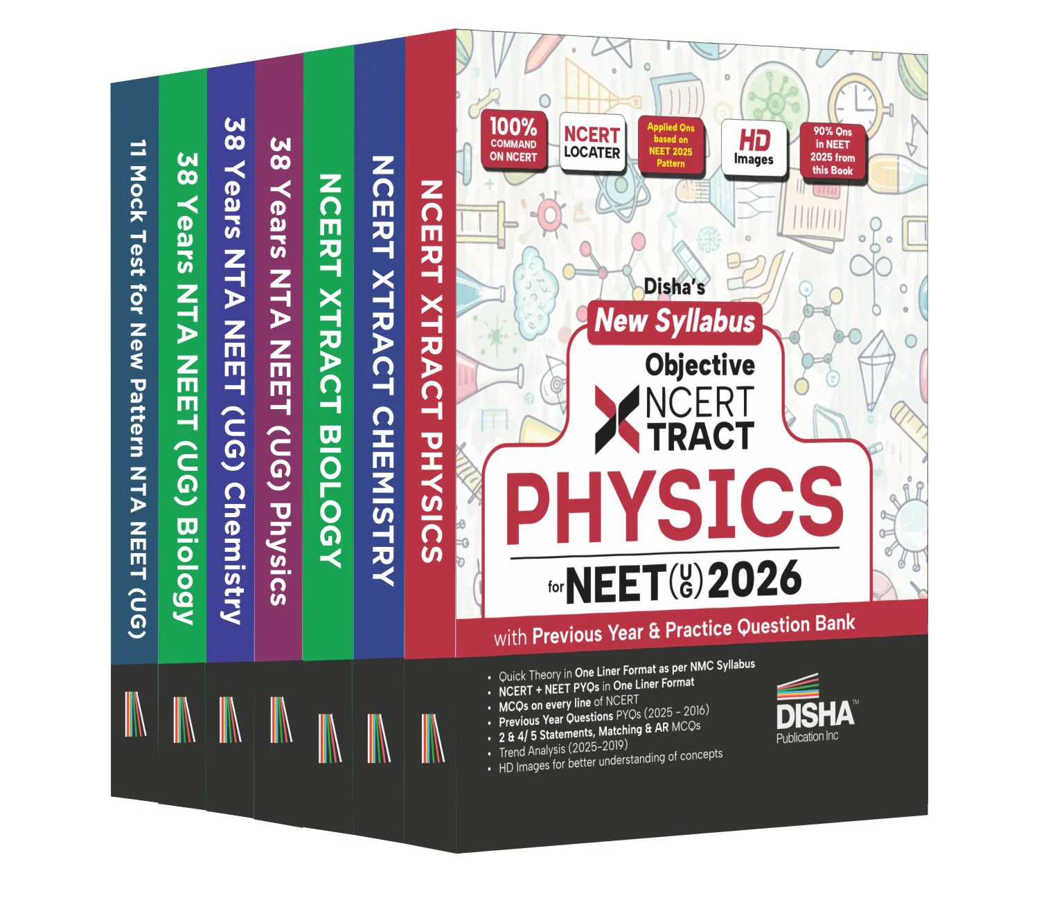 Disha Combo (7 Books) Victory NTA NEET (UG) 2026 New Syllabus Study Notes, Chapter-wise PYQs & Test Series 3rd Edn | Physics, Chemistry & Biology Study Package, PYQs & Mock Tests | 100% Solutions