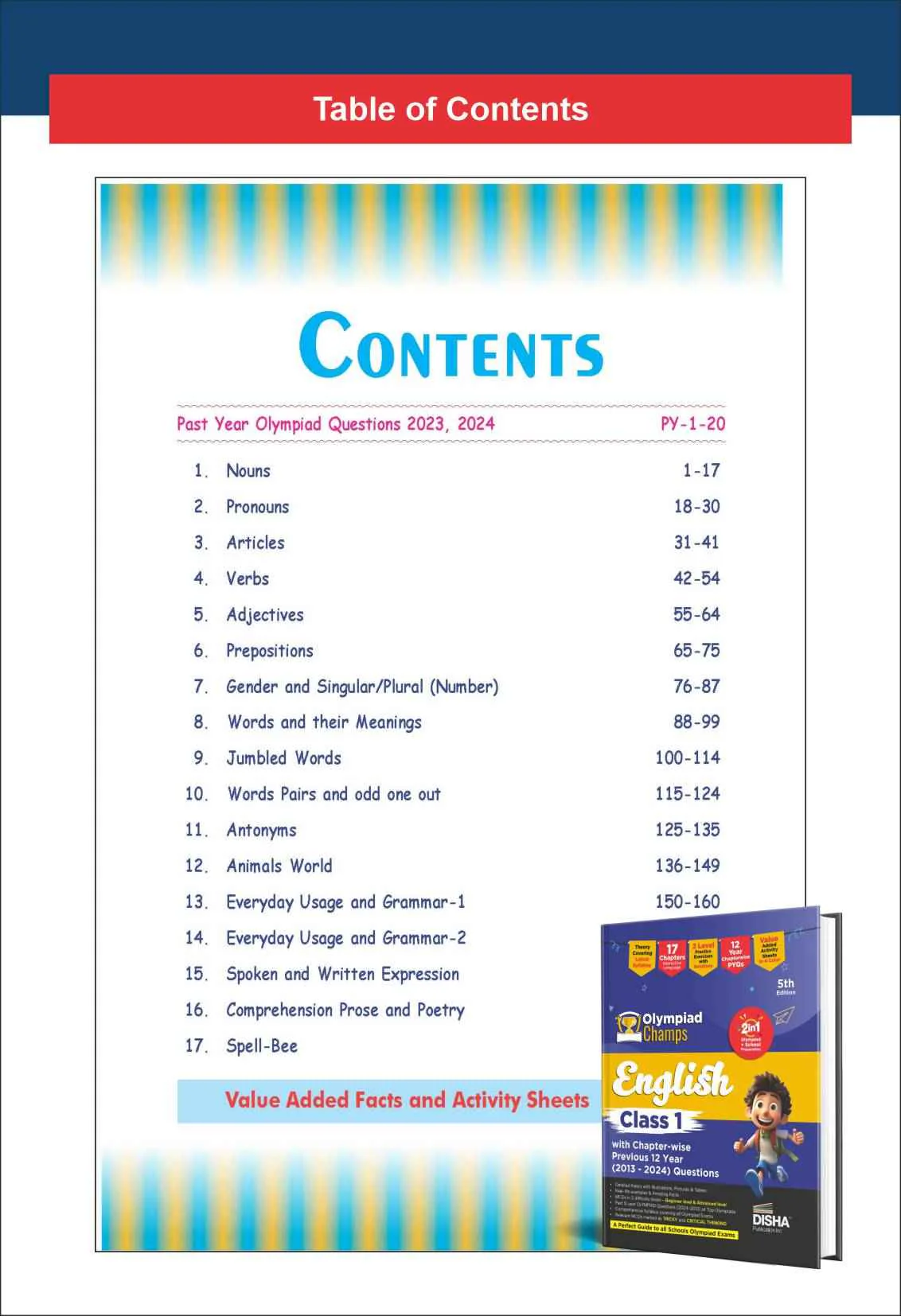 Old Edition - Disha Combo Class 1 (set of 3 Books) Olympiad Champs Science, Maths & English with Previous 12 Year (2013 - 2024) Questions 6th Edition | Theory, PYQs & Practice Exercise | SOF, IMO, NSO, IEO | - Image 4