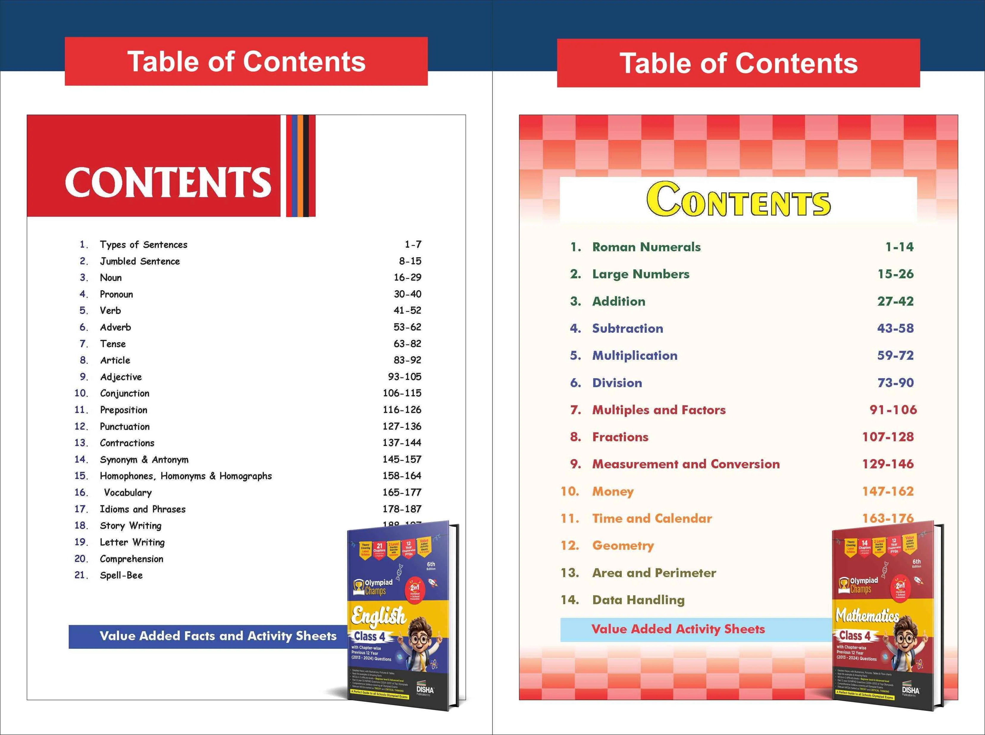 Old Edition - Disha Combo Class 4 (set of 4 books) Olympiad Champs Science, Mathematics, English & Logical Reasoning with Chapter-wise Previous 12 Year (2013 - 2024) Questions 5th Edition | SOF, IMO, NSO, IEO | - Image 3