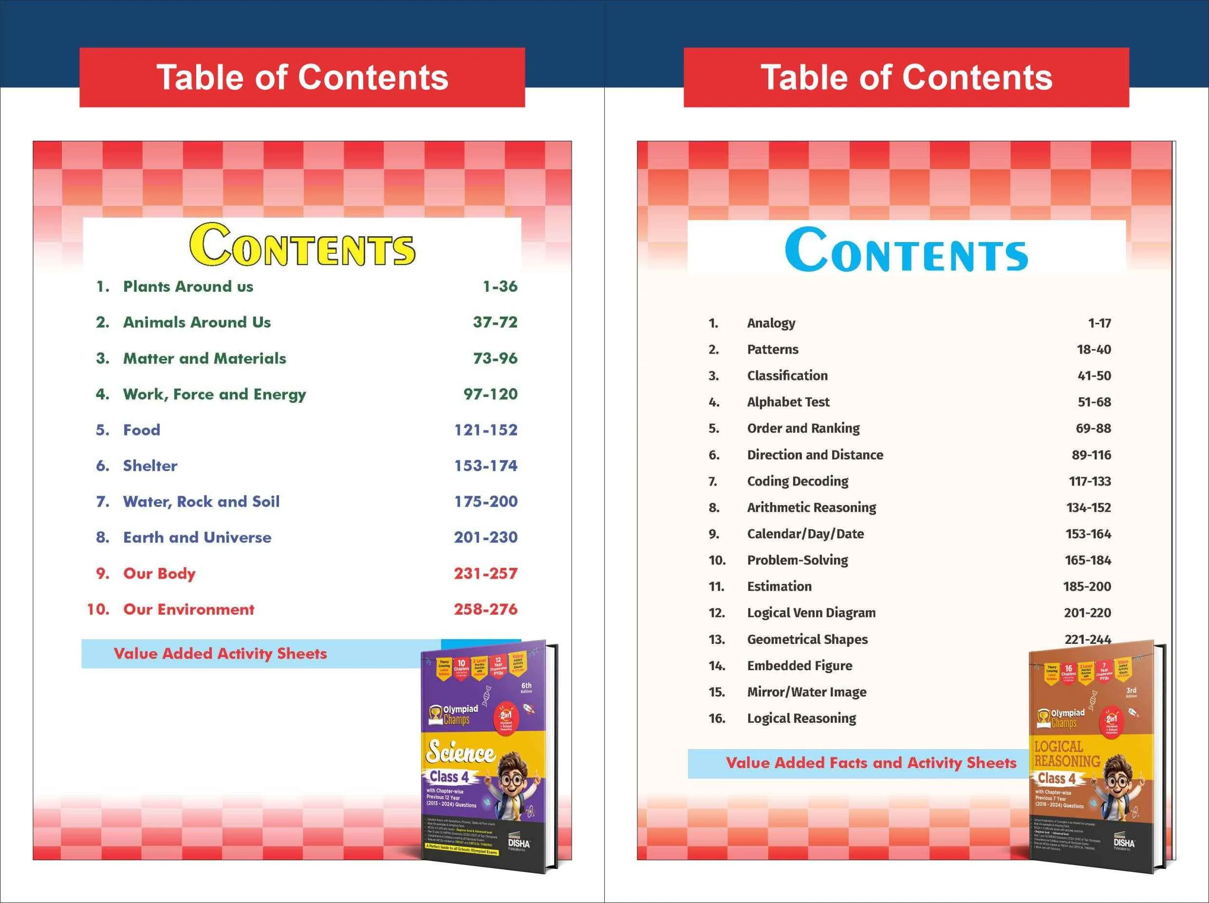 Old Edition - Disha Combo Class 4 (set of 4 books) Olympiad Champs Science, Mathematics, English & Logical Reasoning with Chapter-wise Previous 12 Year (2013 - 2024) Questions 5th Edition | SOF, IMO, NSO, IEO | - Image 4