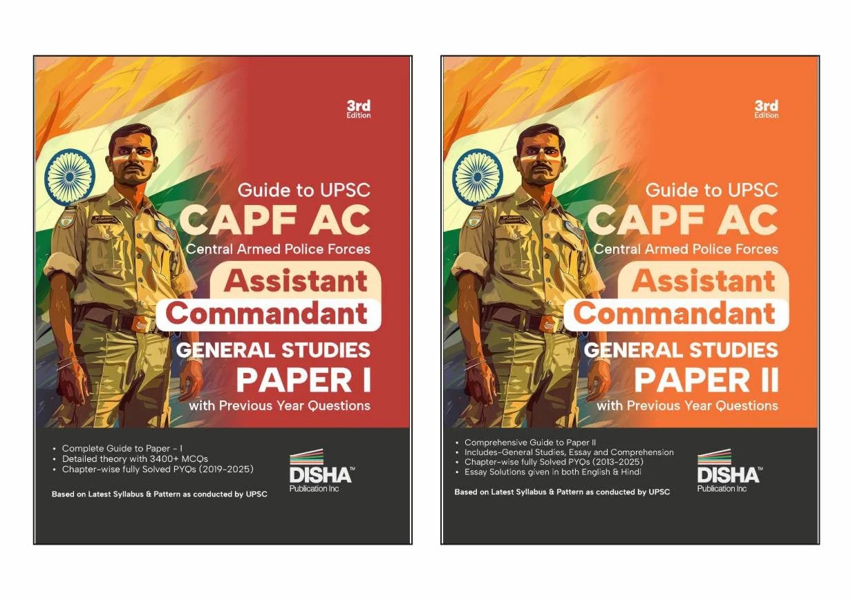 Disha Combo (set of 2 Books) Guide to UPSC CAPF AC General Studies & Descriptive Papers I & II with Previous Year Questions 5th Edition