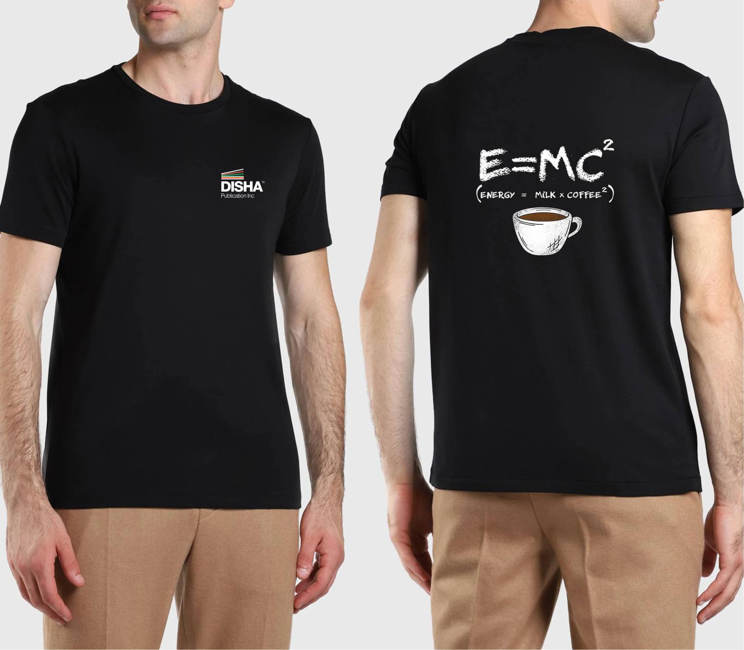 Disha “E=MC² Coffee Edition” Graphic T-Shirt (Black)