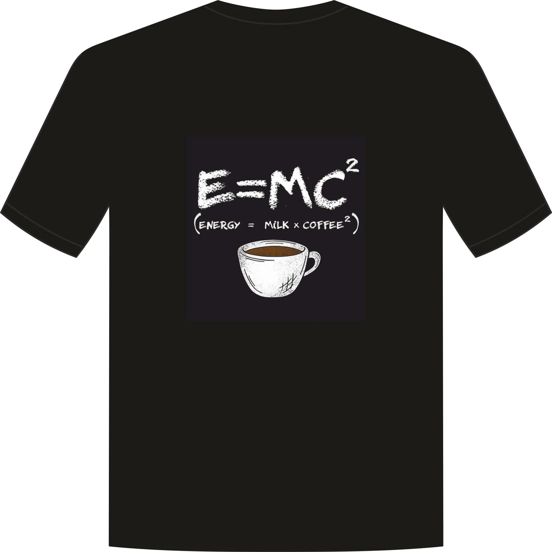 Disha “E=MC² Coffee Edition” Graphic T-Shirt (Black) - Image 3