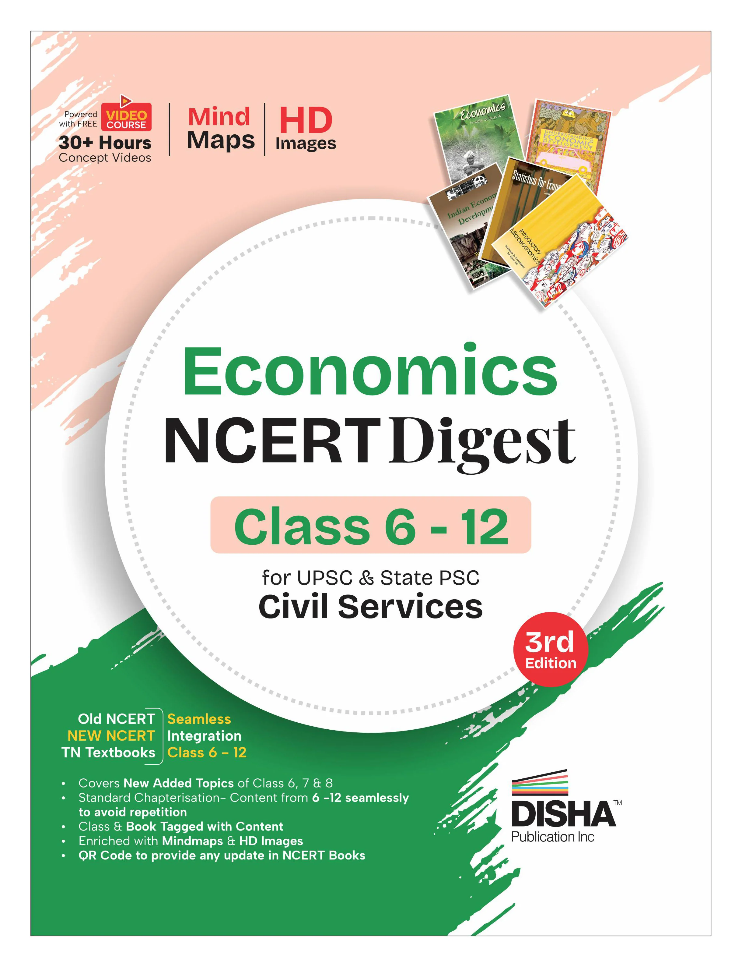 Disha Economics NCERT Digest (Class 9 - 12) for UPSC & State PSC Civil Services 3rd Edition | New Syllabus for Class 9 - 12 | Old + New NCERT + Tamil Nadu Textbooks Concepts | IAS Prelims & Mains