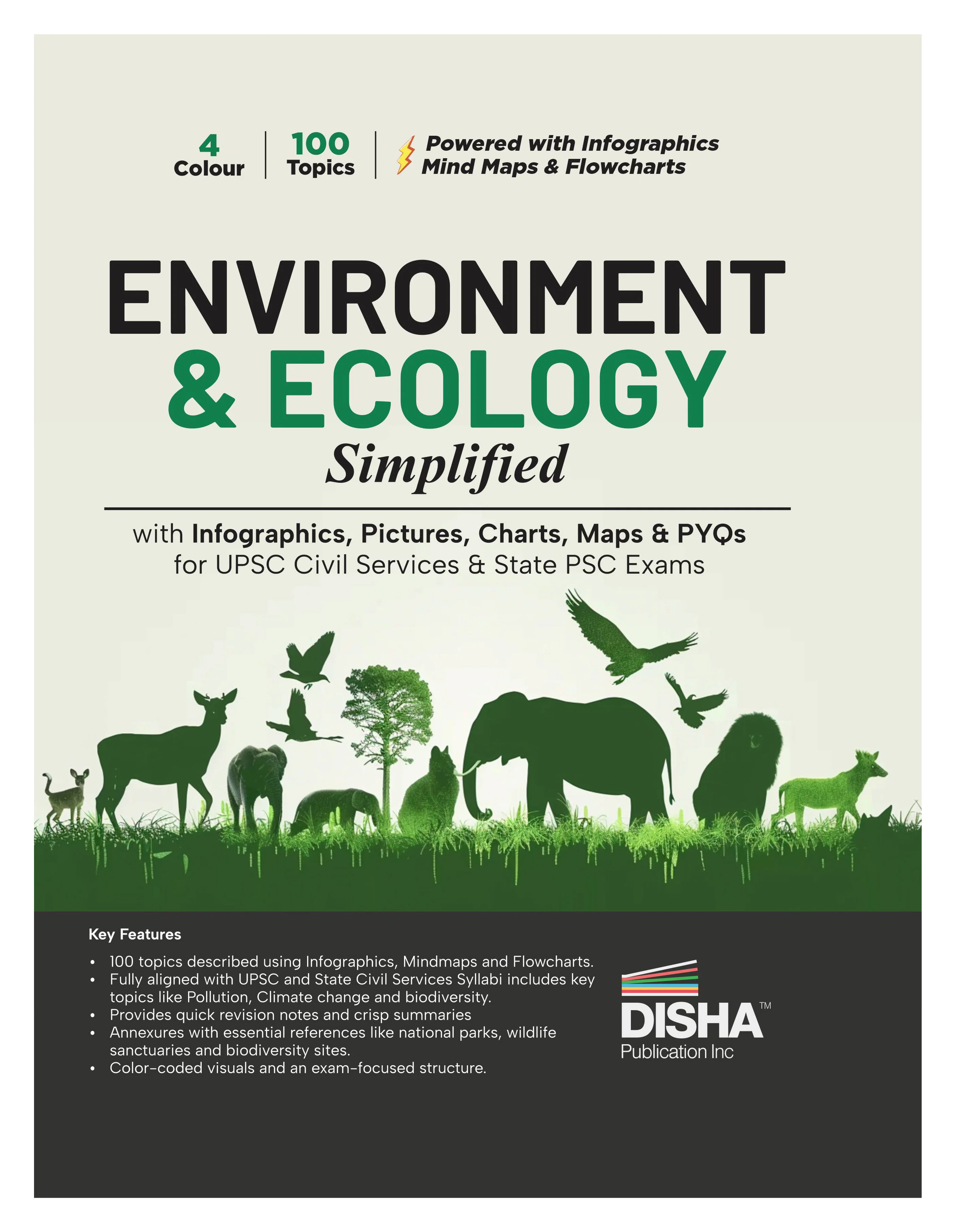 Disha Environment & Ecology Simplified with Infographics, Pictures, Charts, Maps & PYQs for UPSC Civil Services & State PSC Exams |