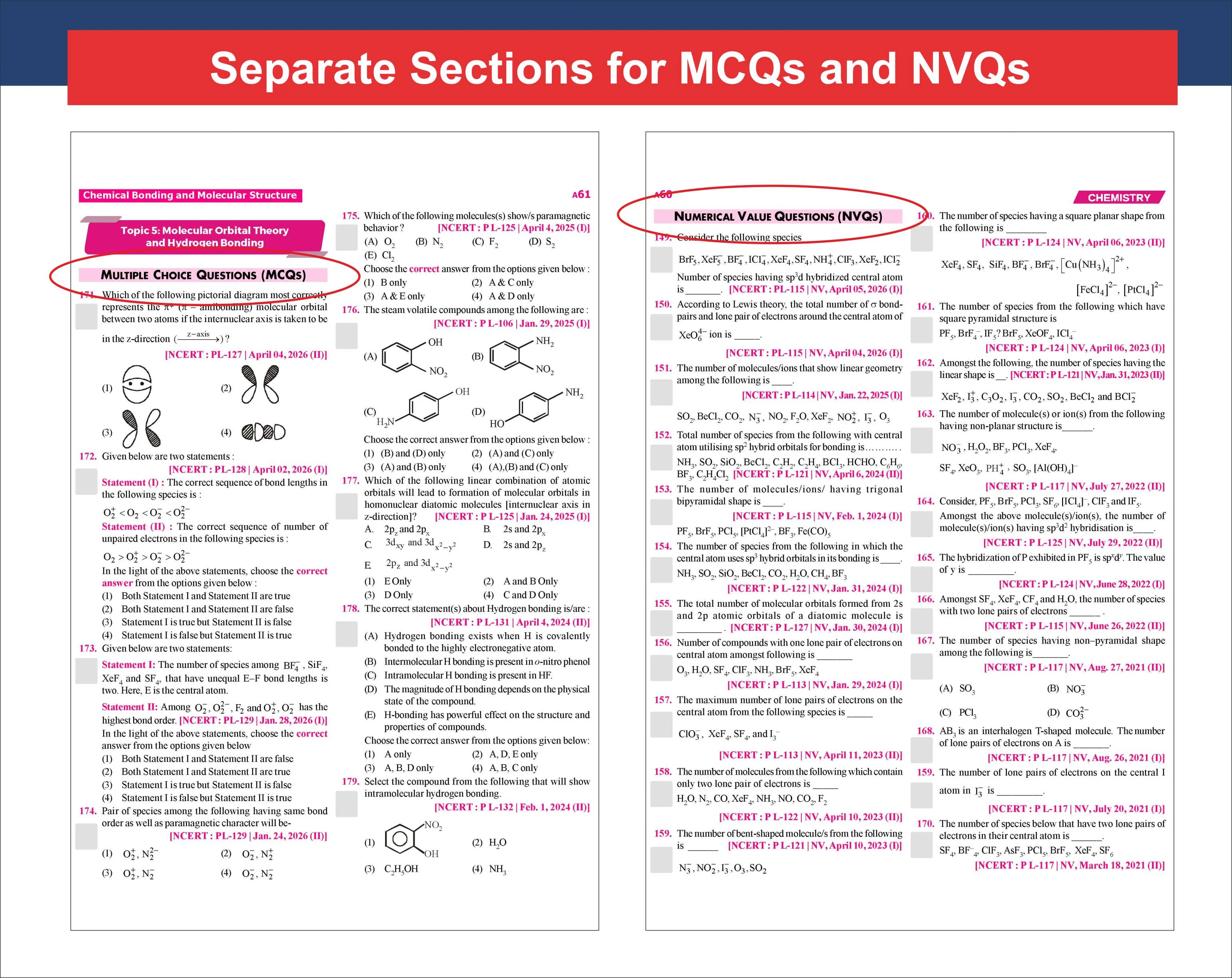 Disha Errorless 202 Chemistry Chapter-wise & Topic-wise 25 Year JEE Main Previous Year Solved Papers (2026 - 2002) 10th Edn |100% New Syllabus JEE MAINS PYQ Book with Detailed Solutions | For JEE 2027 - Image 9