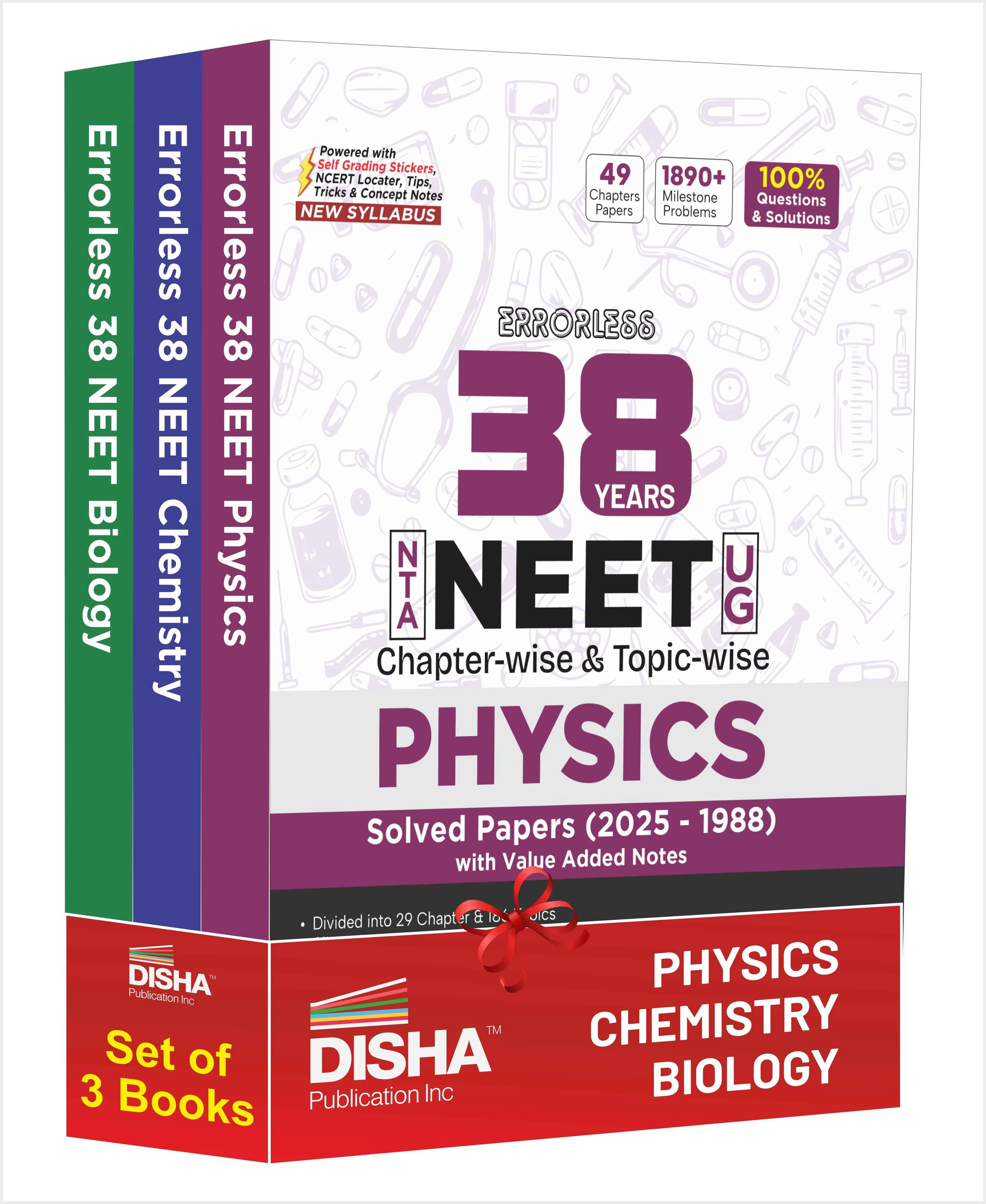 Disha Errorless 38 Years NTA NEET (UG) Chapter-wise & Topic-wise Physics, Chemistry & Biology PYQ (2025 - 1988) Books 20th Edition | Solved Papers | New NCERT Syllabus | Errorless Physics NEET 2026 - Image 5