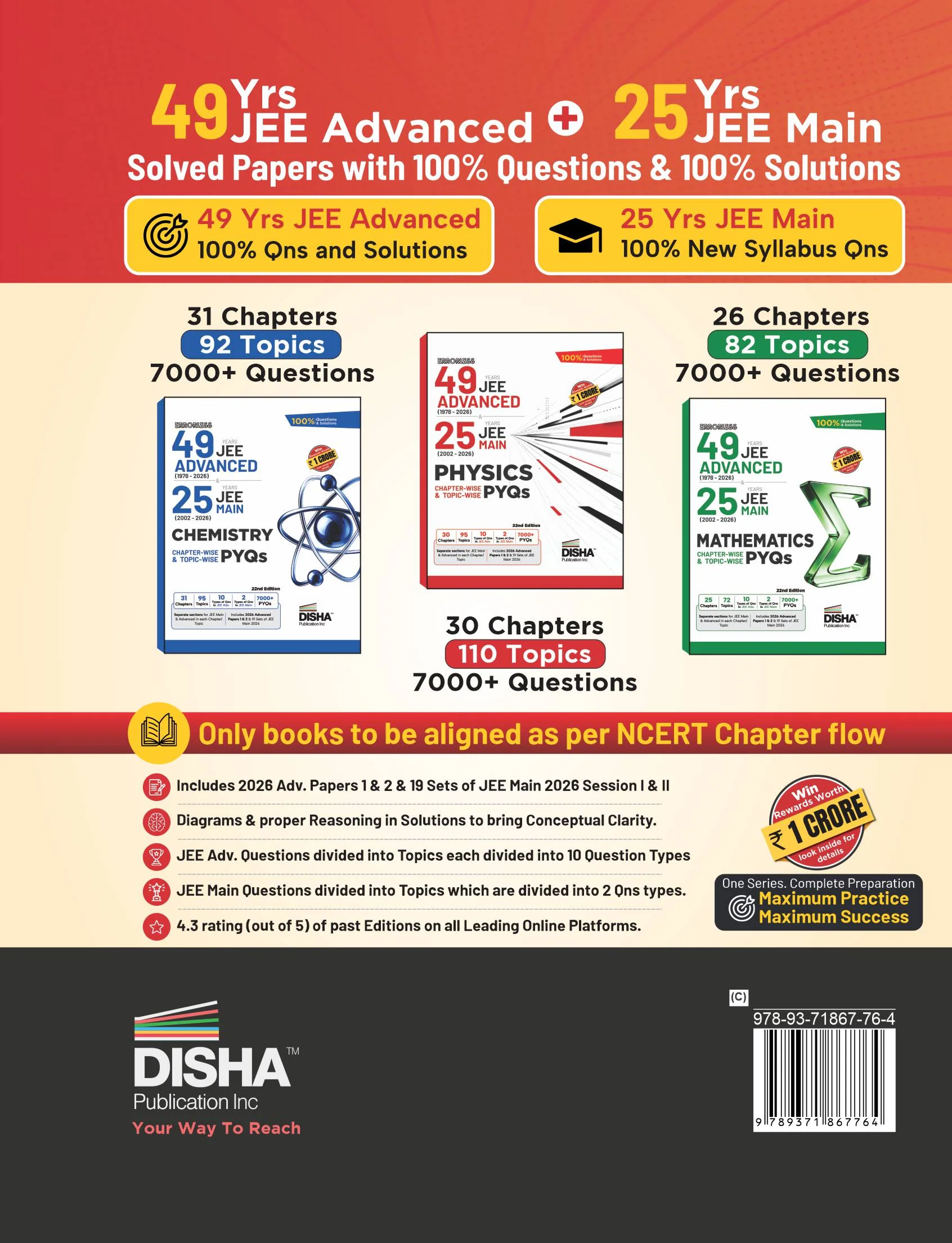 Disha Errorless 49 Years JEE Advanced (1978 - 2026) & 25 Year JEE Main (2002 - 2026) PHYSICS Chapter-wise & Topic-wise PYQs 22nd Edition | Solved Papers Question Bank in NCERT Flow for JEE 2027 - Image 3