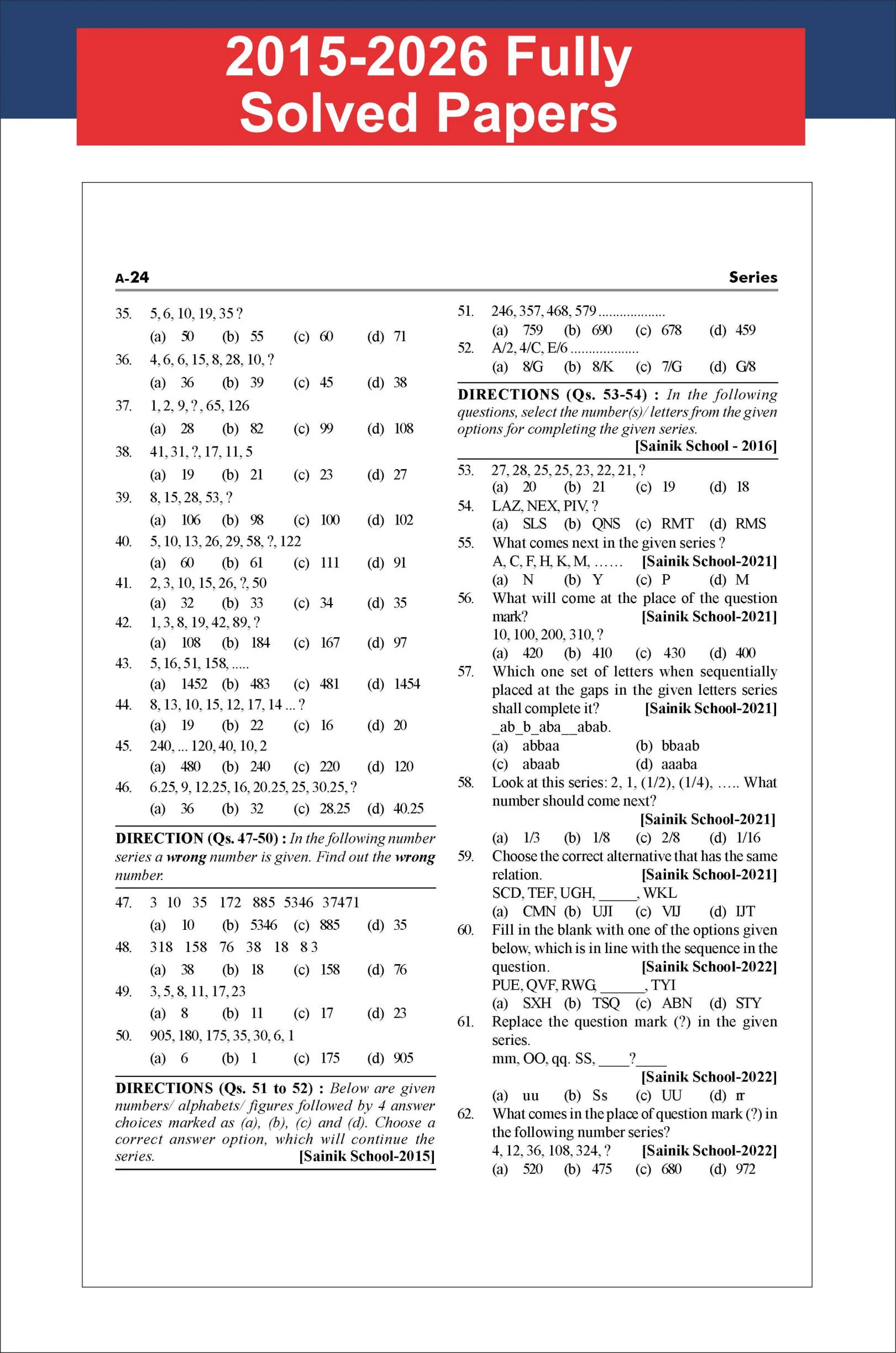Disha Guide to AISSEE Class 6 All India SAINIK School Entrance Exam with Previous Year Questions (2026 - 2015) 7th Edn | Errorless & Authentic Sainik School PYQs Book for 2027 Exams - Image 6