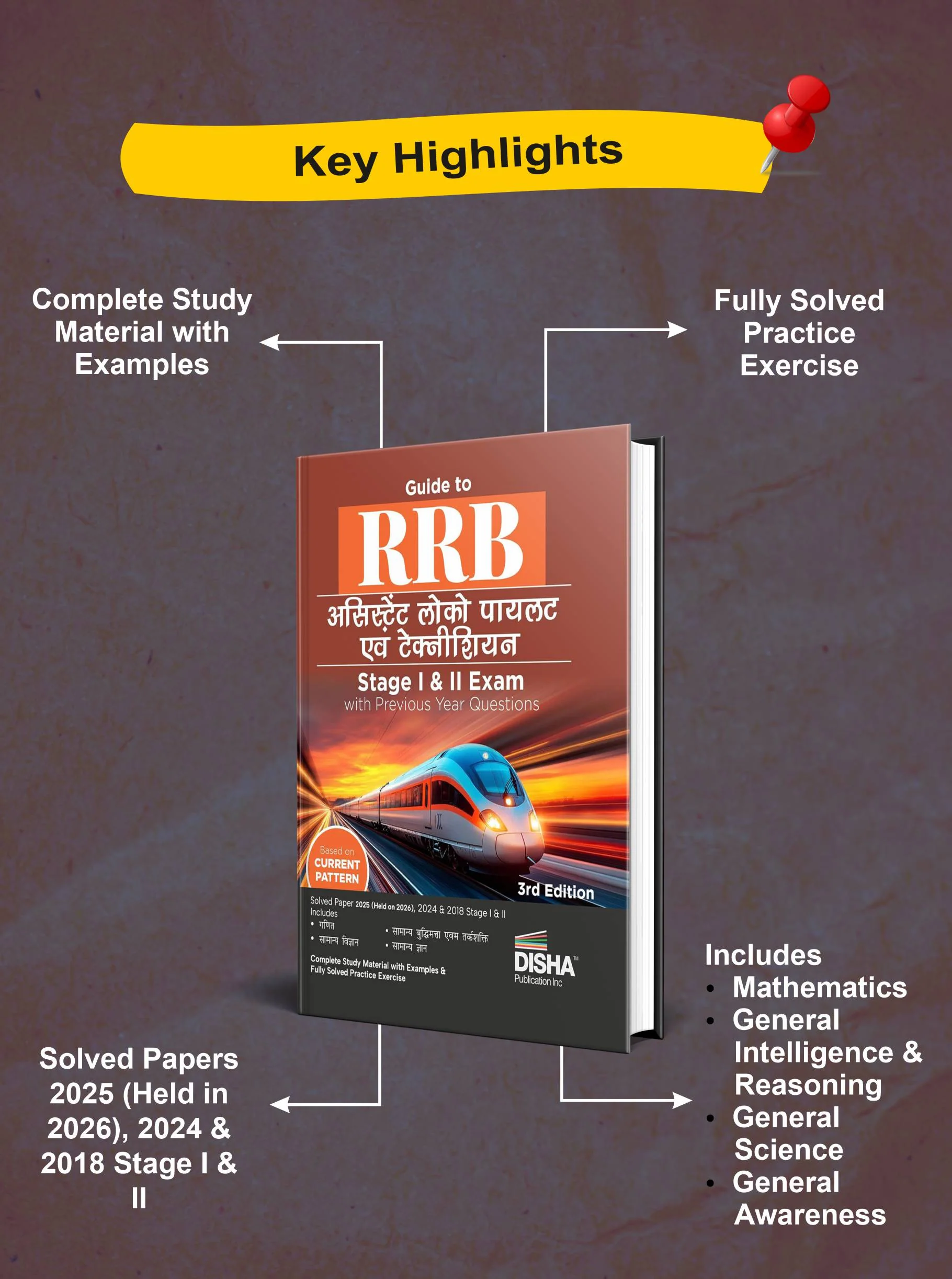 Disha Guide to RRB Assistant Loco Pilot (ALP) & Technician Stage I & II Pariksha 2026 with Previous Year Questions 3rd Hindi Edition | Bhartiya Railway Recruitment Board - Image 3