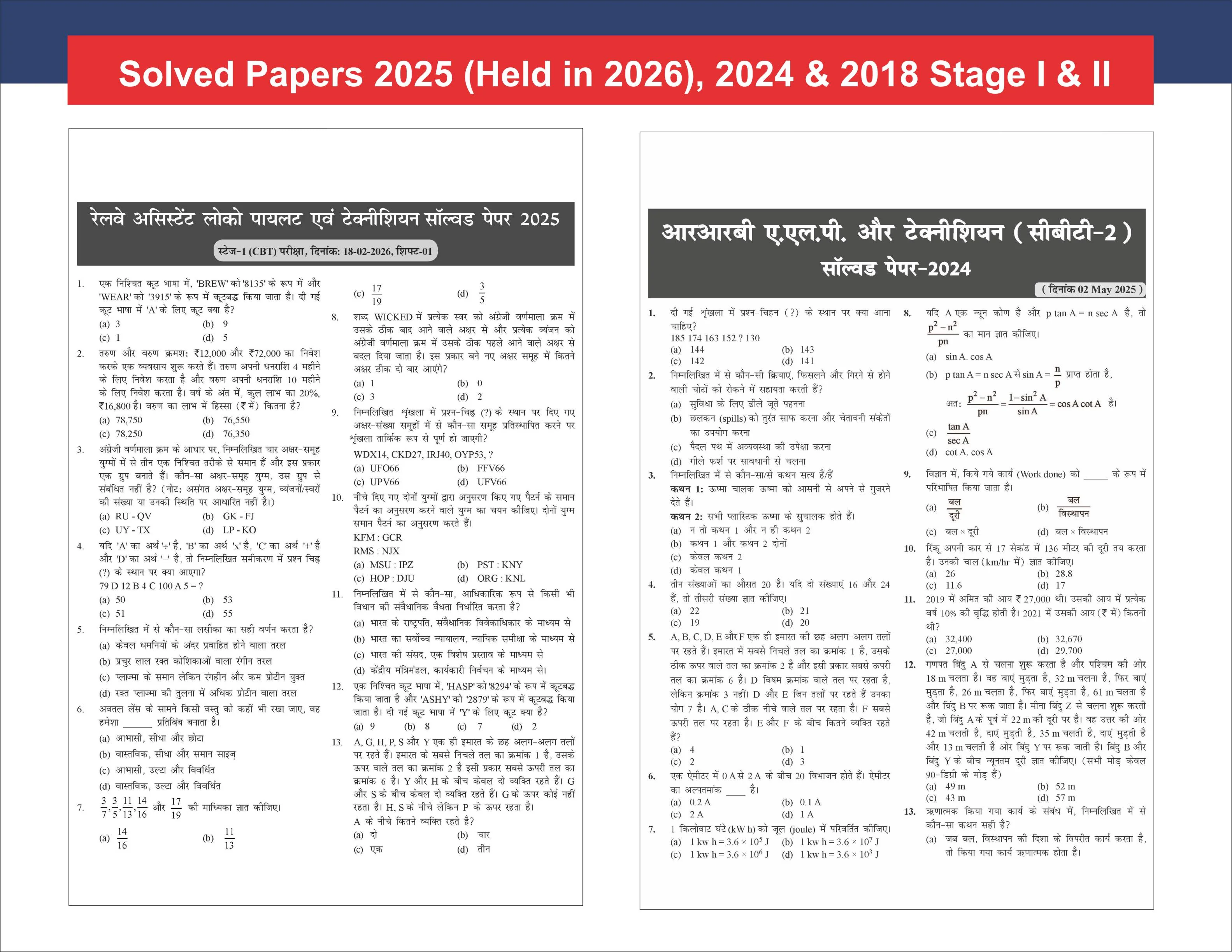 Disha Guide to RRB Assistant Loco Pilot (ALP) & Technician Stage I & II Pariksha 2026 with Previous Year Questions 3rd Hindi Edition | Bhartiya Railway Recruitment Board - Image 4