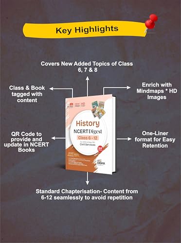 Disha History NCERT Digest (Class 6 - 12) for UPSC & State PSC Civil Services 3rd Edition | New Syllabus for Class 6 - 8 | Old + New NCERT + Tamil Nadu Textbooks Concepts | IAS Prelims & Mains - Image 5