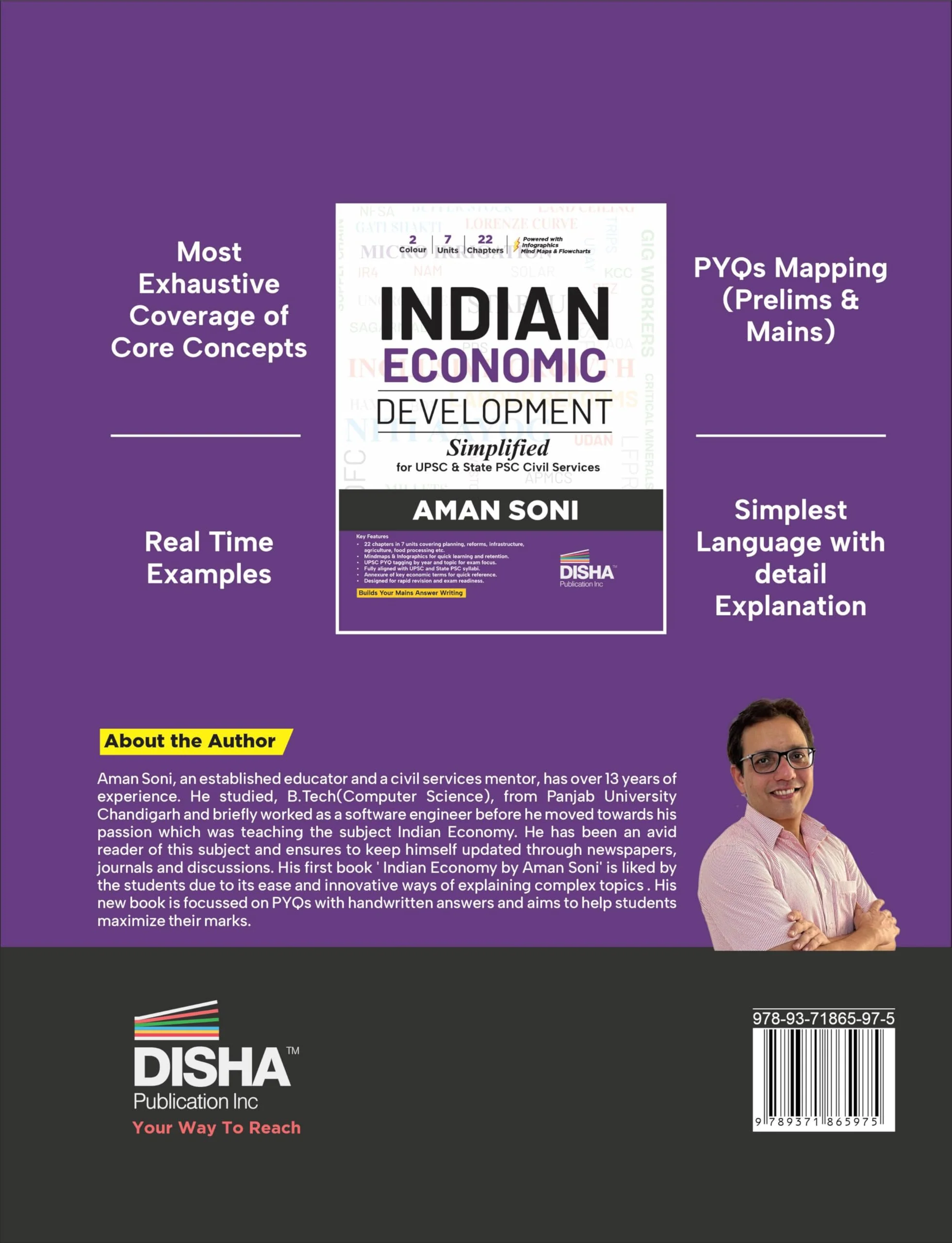 Disha Indian Economic Development Simplified for UPSC & State PSC Civil Services Exams | 2 color Economy Book Powered with Infographics, Mindmaps, Pictures & Tables - Image 2