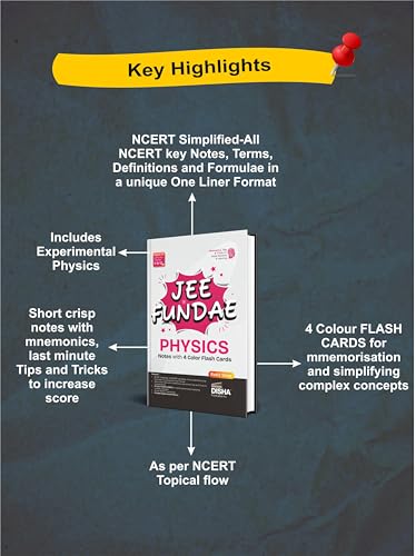 Disha JEE ke Fundae Physics with 4 Color Flash Cards | Complete NCERT in One Liner Format | JEE Main/ Advanced, BITSAT, VITEEE, Engineering, Class XI & XII - Image 6