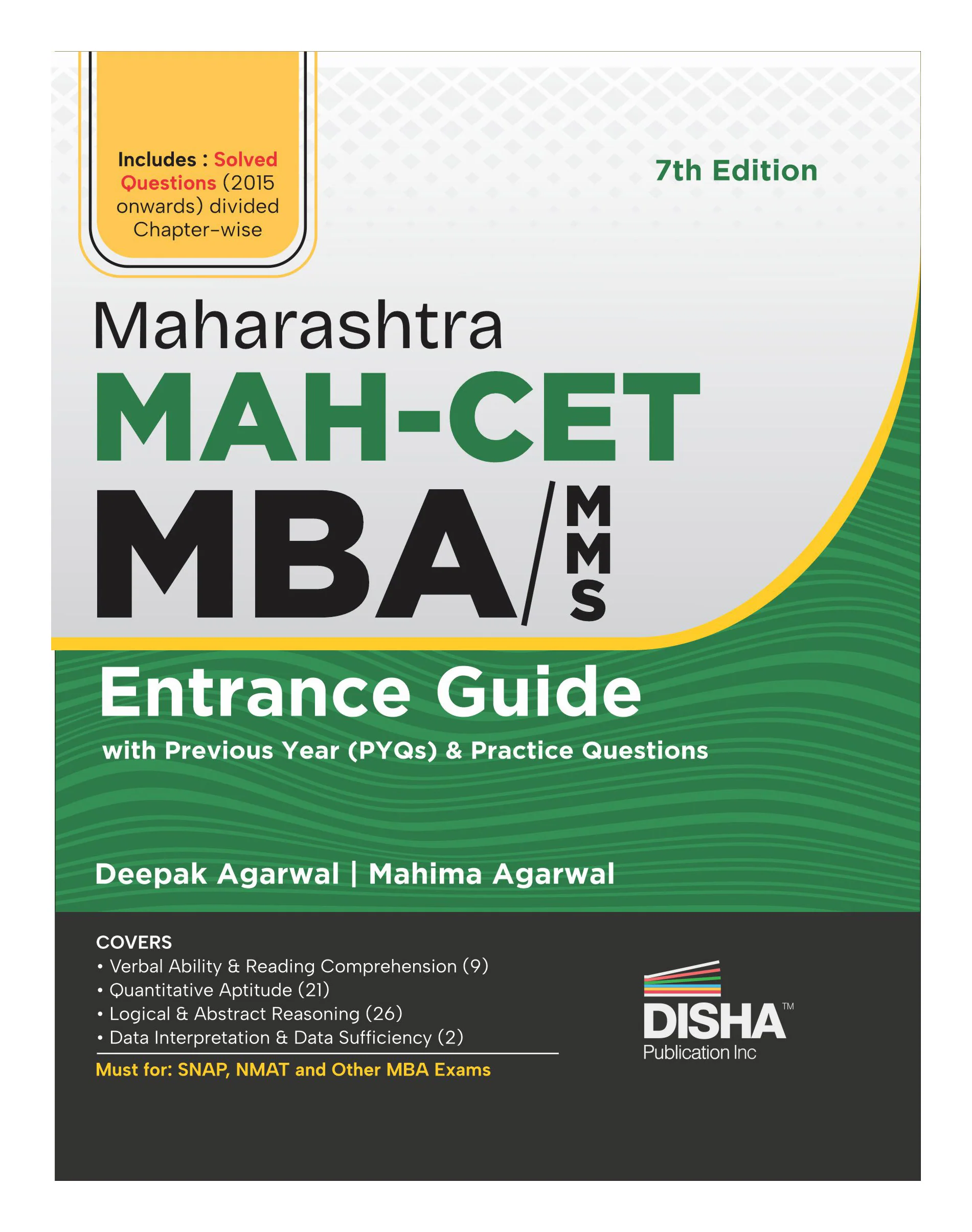 Disha Maharashtra MAH-CET MBA/ MMS Entrance Guide with Previous Year (PYQs) & Practice Questions 7th Edition | Complete Study Material for MH-CET Common Entrance Test | For 2026 Exam