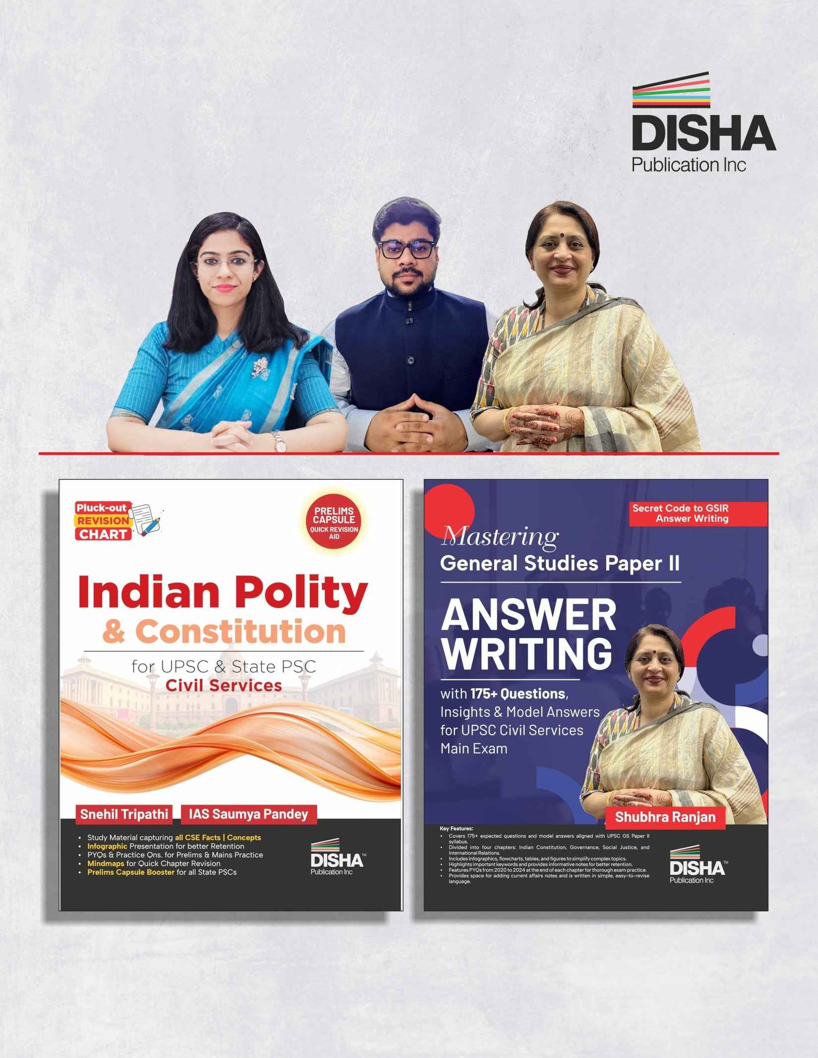 Disha Master Indian Polity & Constitution with Mains Answer Writing for UPSC & State PSC Civil Services 2026 | Mind Maps, Infographics, Prelims Capsule, 175+ Mains Model Answers & PYQs