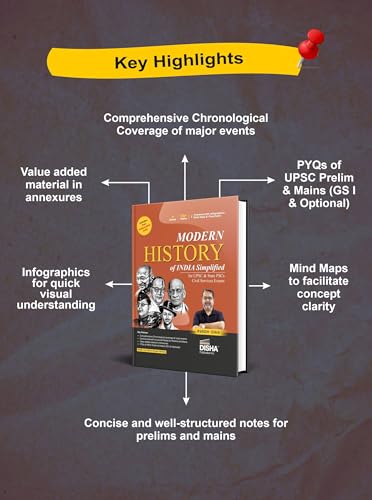 Disha Modern History of India Simplified by Avadh Ojha for UPSC & State PSC Civil Services Exams | 4 color Book Powered with Infographics, Mindmaps, Pictures & Tables | Includes Post Independent India - Image 5