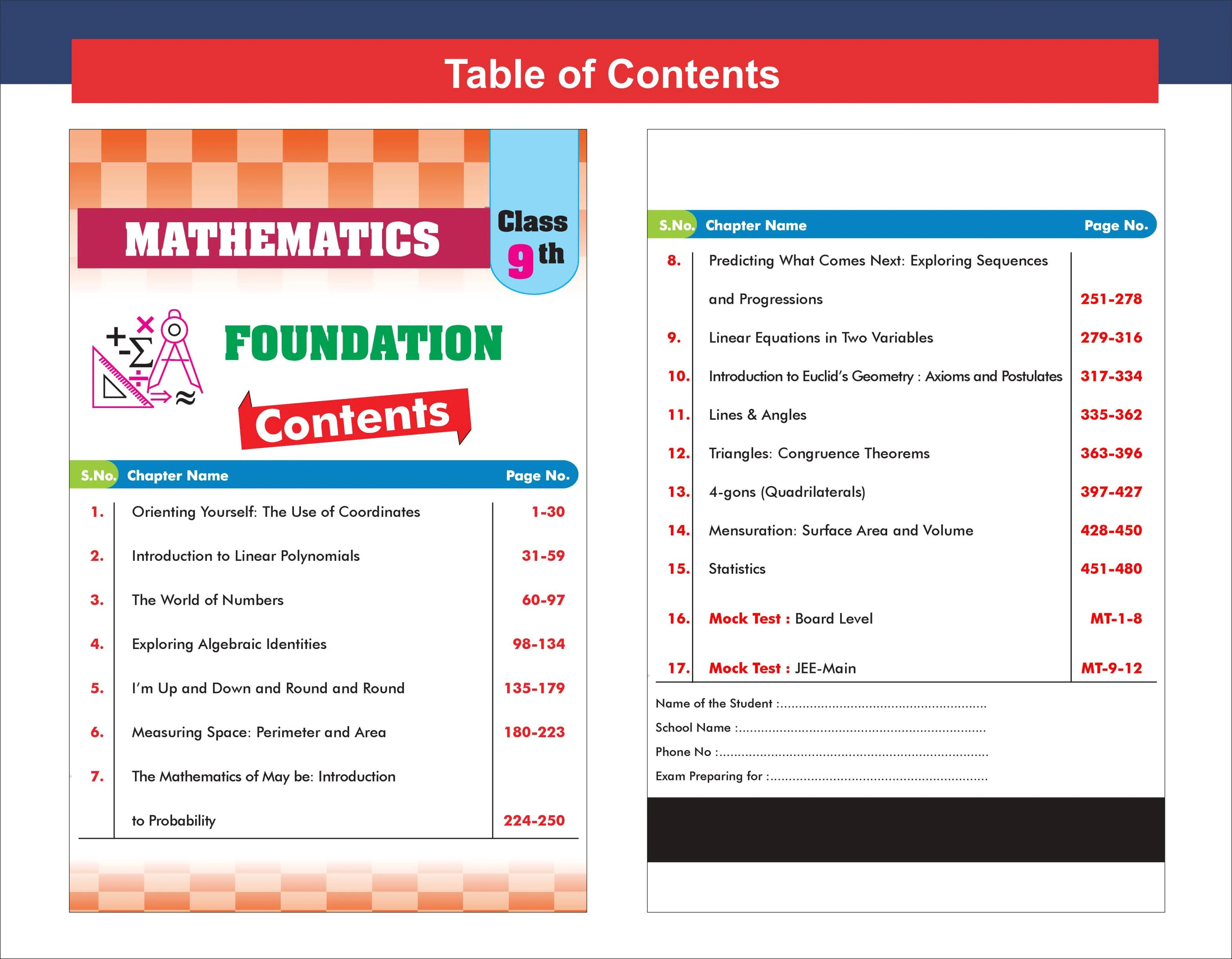 Disha New Syllabus Combo (4 Books) Foundation Course Class 9 Physics, Chemistry, Mathematics & Biology for IIT JEE/ NEET/ Boards/ Olympiad - 7th Edn | NCERT Exploration & Ganita Manjari | Advance Problem Solving IX - Image 3