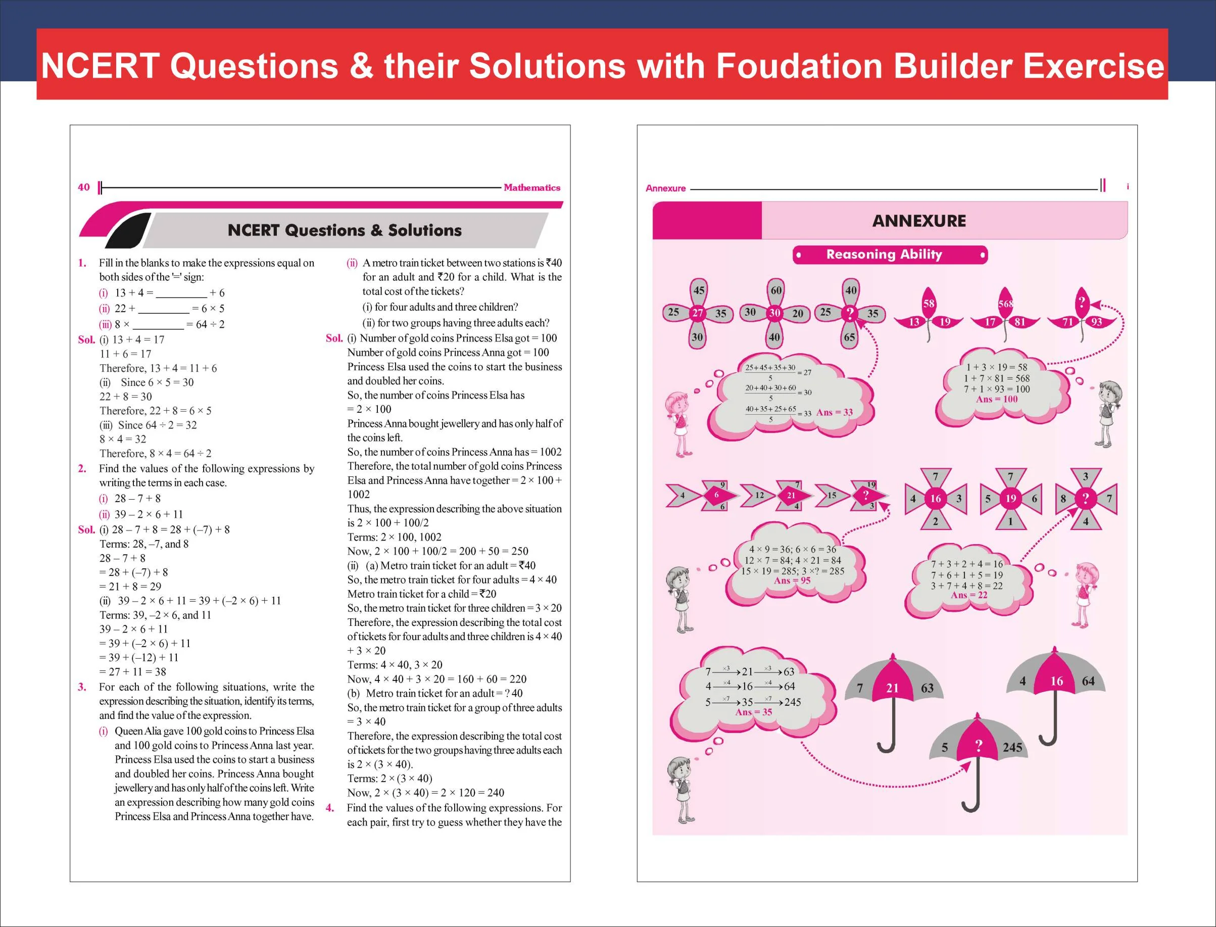 Disha New Syllabus Foundation Course in Mathematics Class 7 for JEE/ Boards/ Olympiad Exams 6th Edition | New NCERT Ganita Prakash Part 1 & 2 Concepts | Advance Problem Solving Skills for Class VII - Image 8