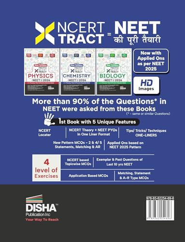 Disha New Syllabus Objective NCERT Xtract Chemistry for NEET 2026 (UG) with Previous Year & Practice Question Bank | Theory, NCERT MCQs, Tips on your Fingertips, Neet PYQs, 3 Mock Tests | 10th edition - Image 2