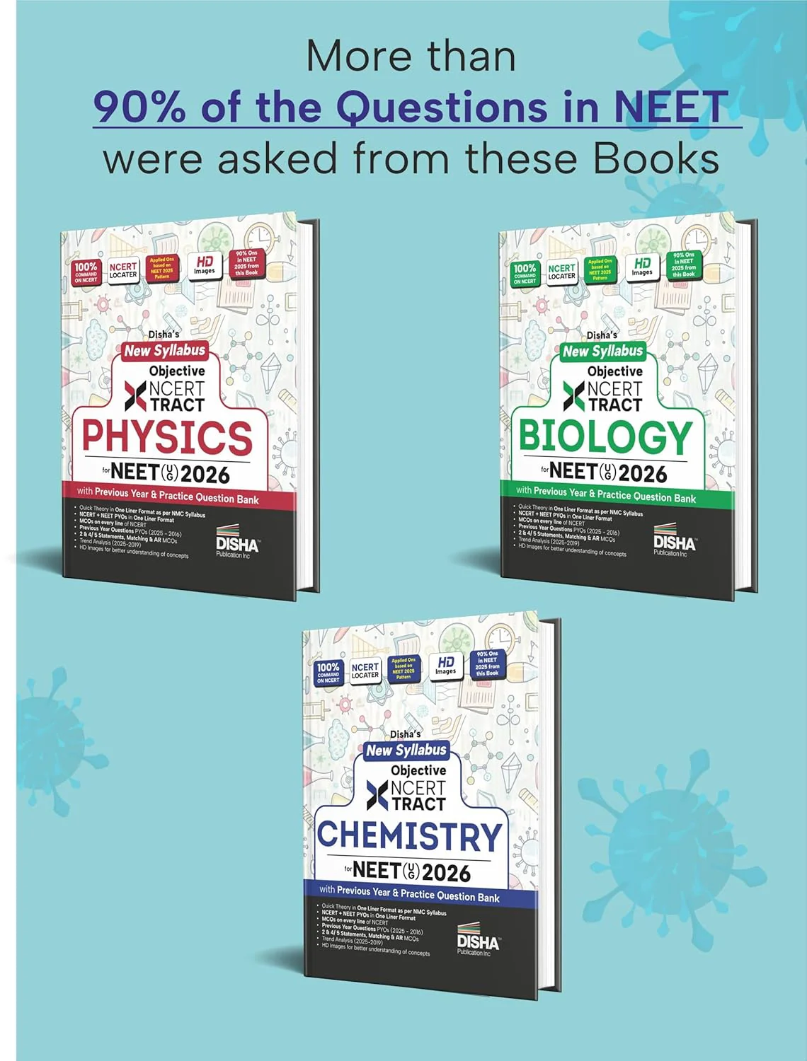 Disha New Syllabus Objective NCERT Xtract Physics, Chemistry & Biology  for NEET 2026 with Question Bank | Theory, NCERT MCQs, Tips on your Fingertips, Neet PYQs, 3 Mock Tests | 10th edition - Image 4