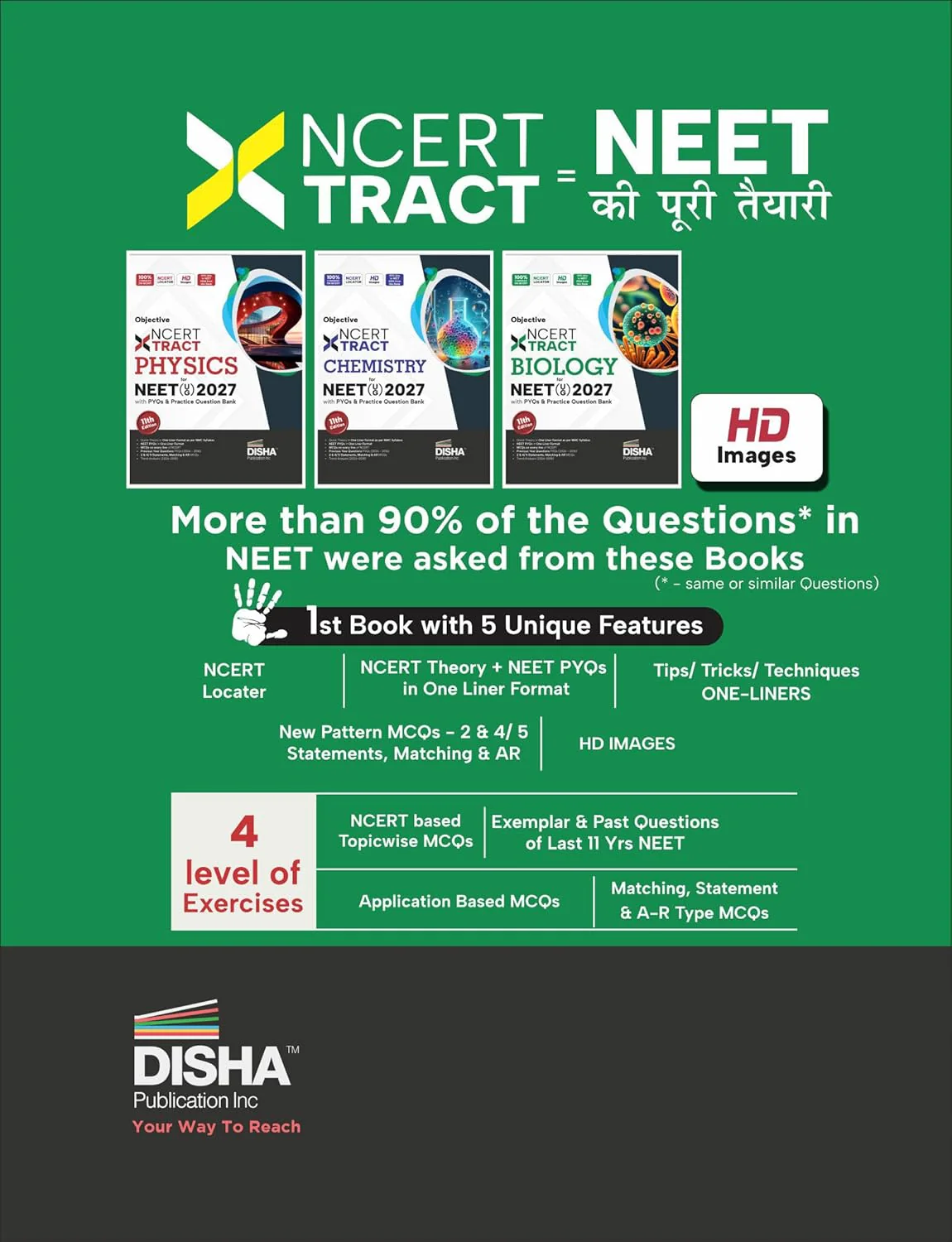 Disha Objective NCERT Xtract Biology for NEET 2027 (UG) with PYQs & Practice Question Bank 11th edition | Theory, NCERT MCQs, Tips on your Fingertips, Neet PYQs, 3 Mock Tests - Image 2