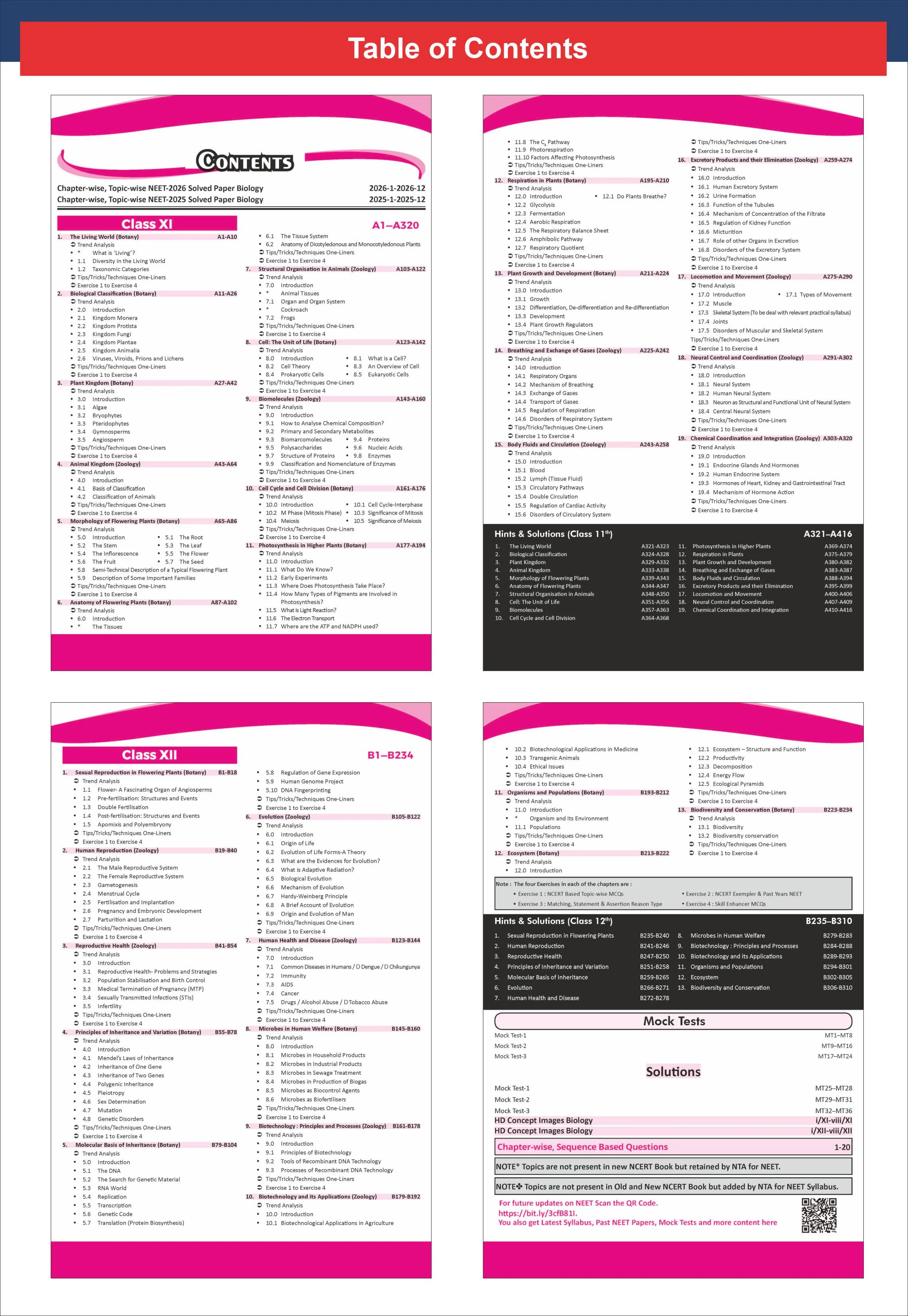 Disha Objective NCERT Xtract Biology for NEET 2027 (UG) with PYQs & Practice Question Bank 11th edition | Theory, NCERT MCQs, Tips on your Fingertips, Neet PYQs, 3 Mock Tests - Image 3