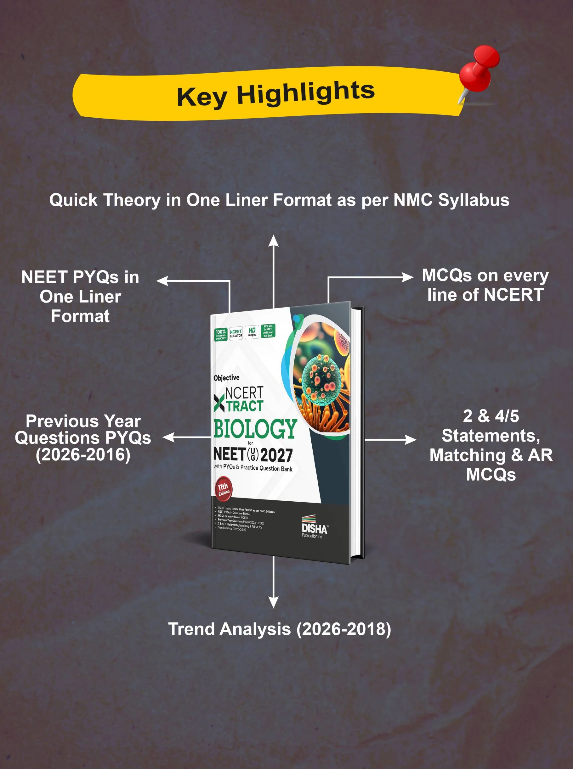 Disha Objective NCERT Xtract Biology for NEET 2027 (UG) with PYQs & Practice Question Bank 11th edition | Theory, NCERT MCQs, Tips on your Fingertips, Neet PYQs, 3 Mock Tests - Image 4