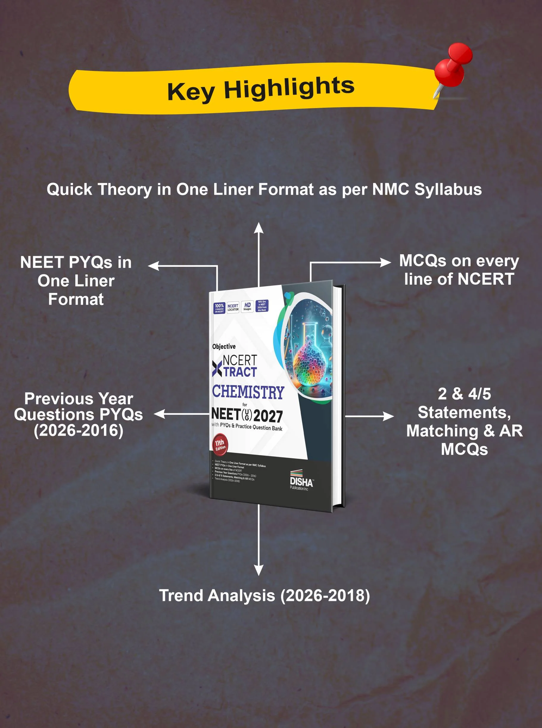 Disha Objective NCERT Xtract Chemistry for NEET 2027 (UG) with PYQs & Practice Question Bank 11th edition | Theory, NCERT MCQs, Tips on your Fingertips, Neet PYQs, 3 Mock Tests - Image 4