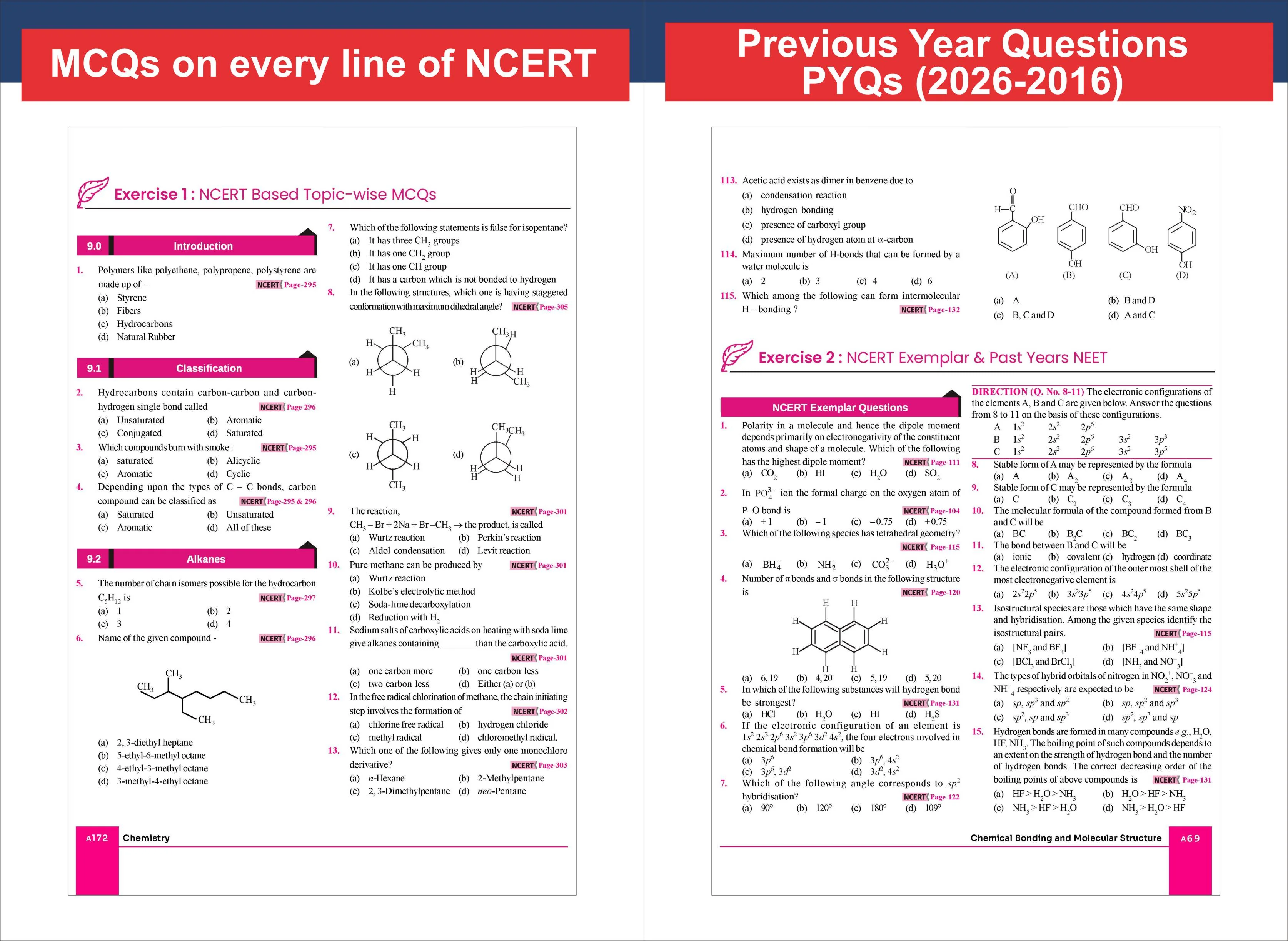 Disha Objective NCERT Xtract Chemistry for NEET 2027 (UG) with PYQs & Practice Question Bank 11th edition | Theory, NCERT MCQs, Tips on your Fingertips, Neet PYQs, 3 Mock Tests - Image 7