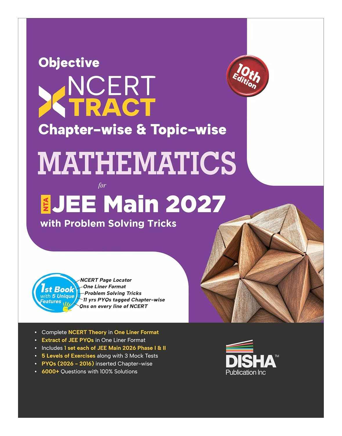 Disha Objective NCERT Xtract Mathematics for NTA JEE Main with Problem Solving Tricks 9th Edition | BITSAT, VITEEE & KCET | Tips on your Fingertips, Previous Year Question Bank PYQs