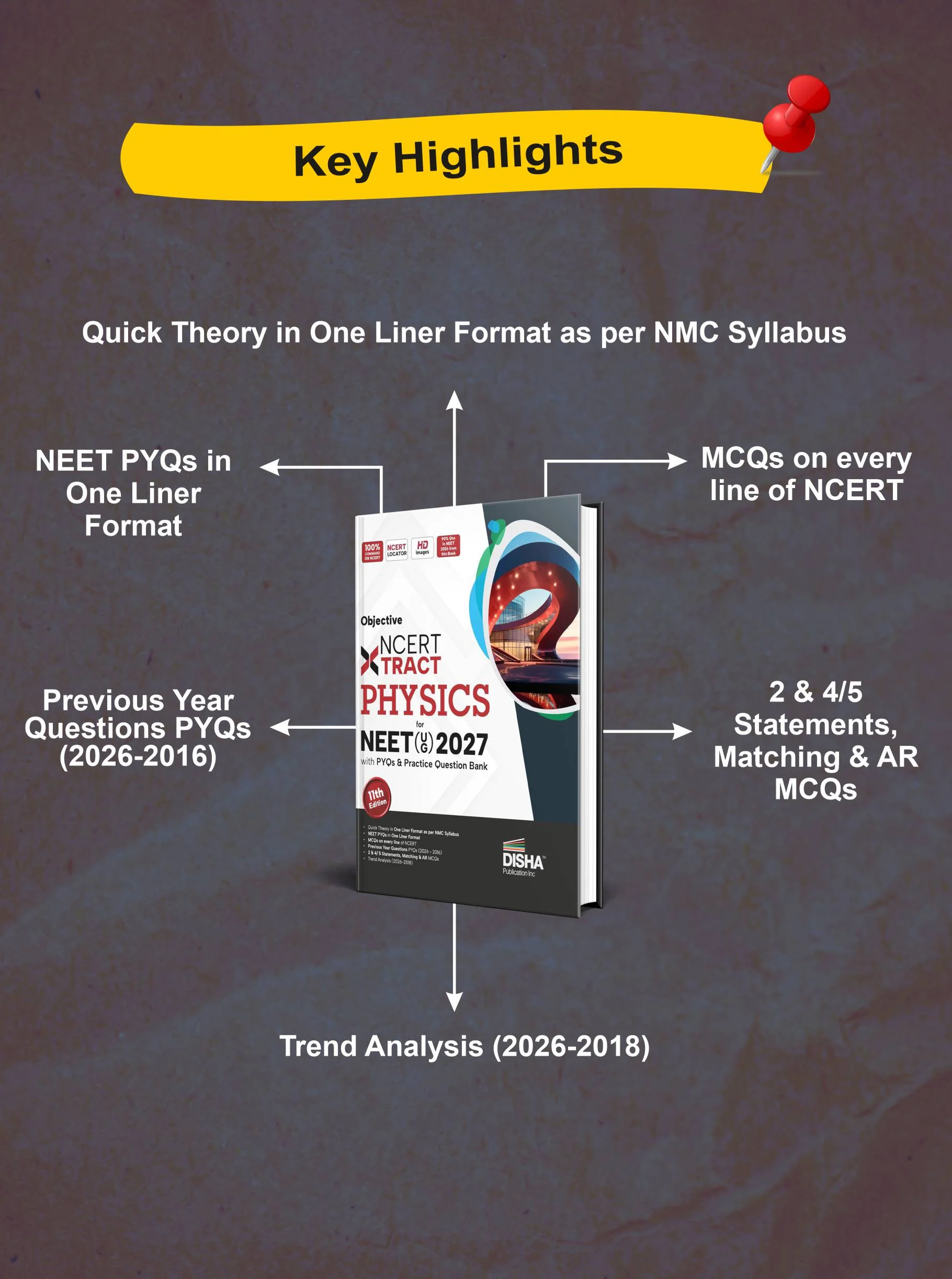 Disha Objective NCERT Xtract Physics for NEET 2027 (UG) with PYQs & Practice Question Bank 11th edition | Theory, NCERT MCQs, Tips on your Fingertips, Neet PYQs, 3 Mock Tests - Image 4