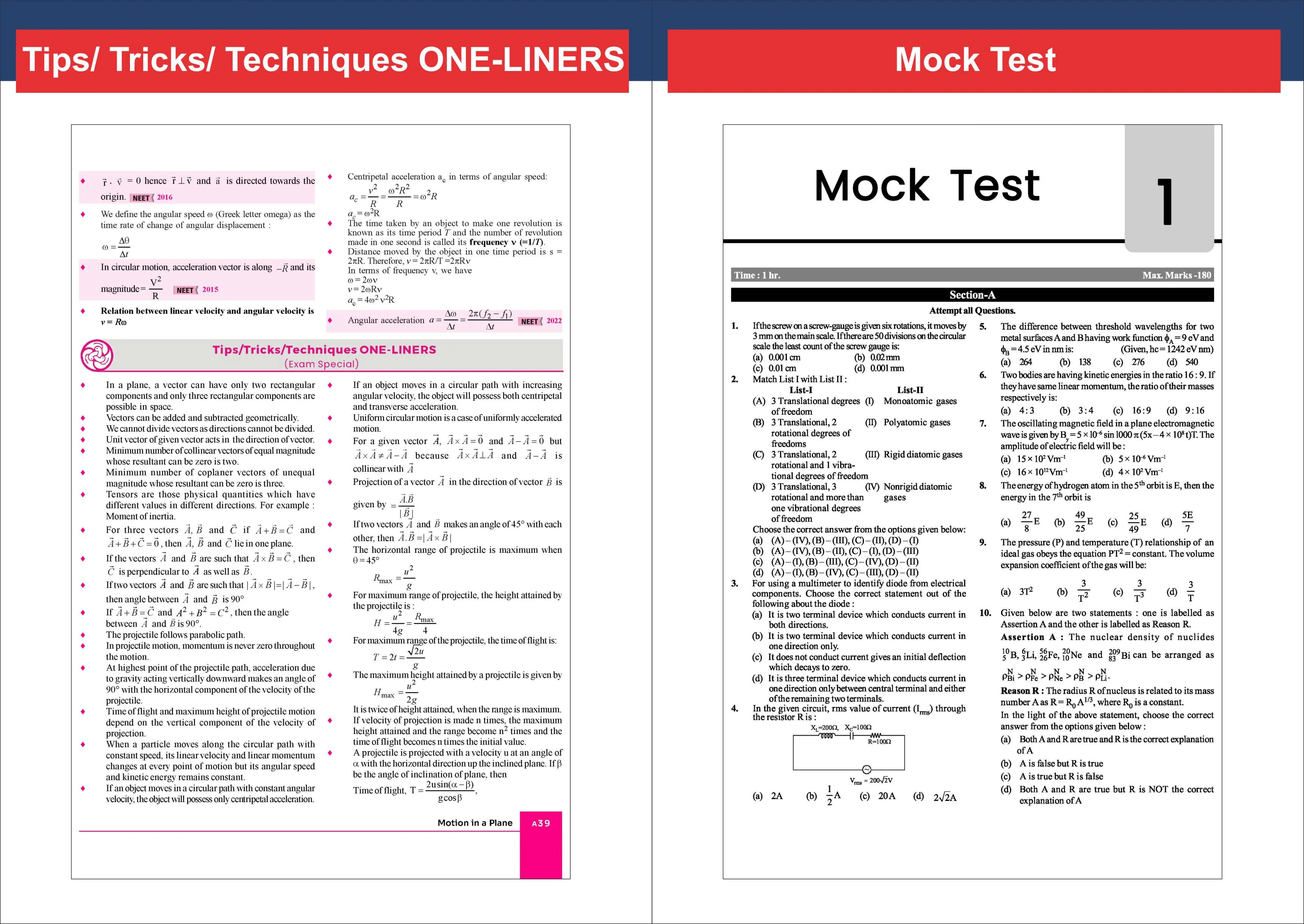 Disha Objective NCERT Xtract Physics for NEET 2027 (UG) with PYQs & Practice Question Bank 11th edition | Theory, NCERT MCQs, Tips on your Fingertips, Neet PYQs, 3 Mock Tests - Image 9