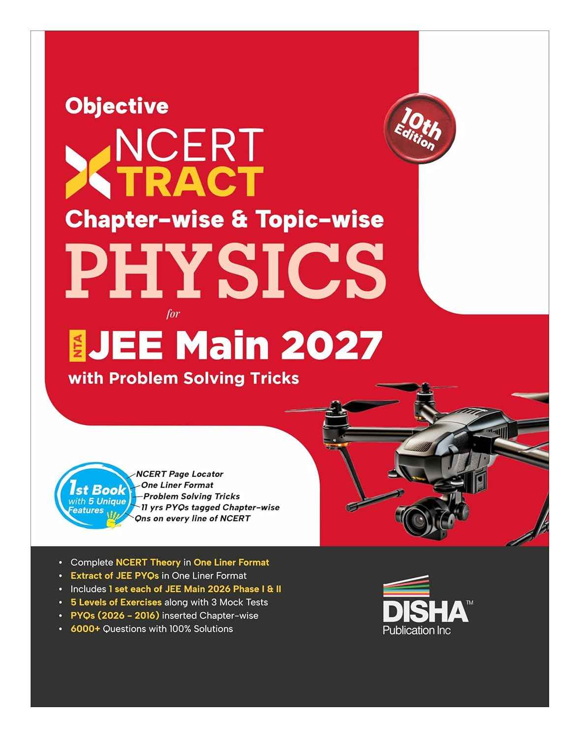 Disha Objective NCERT Xtract Physics for NTA JEE Main with Problem Solving Tricks 10th Edition | BITSAT, VITEEE & KCET | Tips on your Fingertips, Previous Year Question Bank PYQs