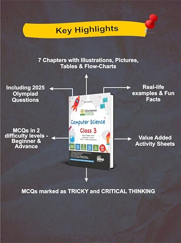 Disha Olympiad Champs Computer Science Class 3 with Chapter-wise Previous 13 Year (2013 - 2025) Questions 5th Edn | 2026 - 27 Exam | Cyber/ Informatics | Guide with Theory, PYQs, Practice Exercise - Image 3