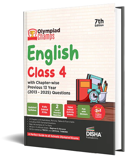 Disha Olympiad Champs English Class 4 with Chapter-wise Previous 13 Year (2013 - 2025) Questions 7th Edition | 2026 - 27 Exam | Complete Prep Guide with Theory, PYQs, Past & Practice Exercise