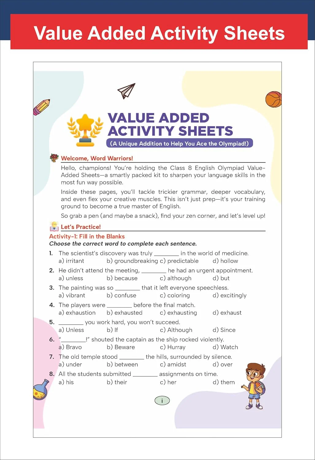 Disha Olympiad Champs English Class 8 with Chapter-wise Previous Year Questions 7th Edition | Complete Prep Guide with Theory, PYQs, Past & Practice Exercise | 2027 Exam - Image 4