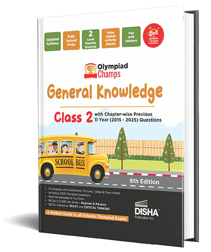Disha Olympiad Champs General Knowledge Class 2 with Chapter-wise Previous 11 Year (2015 - 2025) Questions 5th Edition | Complete Prep Guide with Theory, PYQs, Past & Practice Exercise