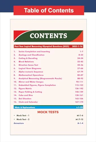 Disha Olympiad Champs Logical Reasoning Class 7 with Chapter-wise Previous 8 Year (2018 - 2025) Questions 3rd Edition | 2026 - 27 Exam | Theory, PYQs, Past & Practice Exercise - Image 2