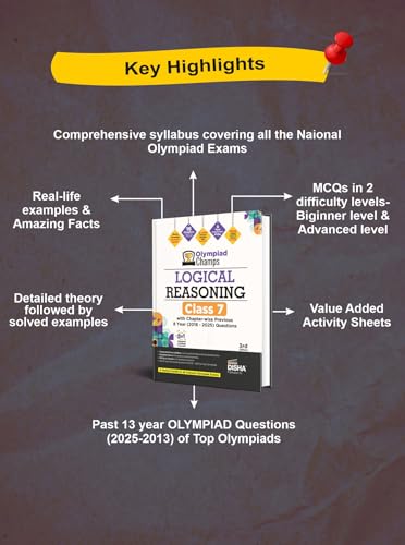 Disha Olympiad Champs Logical Reasoning Class 7 with Chapter-wise Previous 8 Year (2018 - 2025) Questions 3rd Edition | 2026 - 27 Exam | Theory, PYQs, Past & Practice Exercise - Image 3