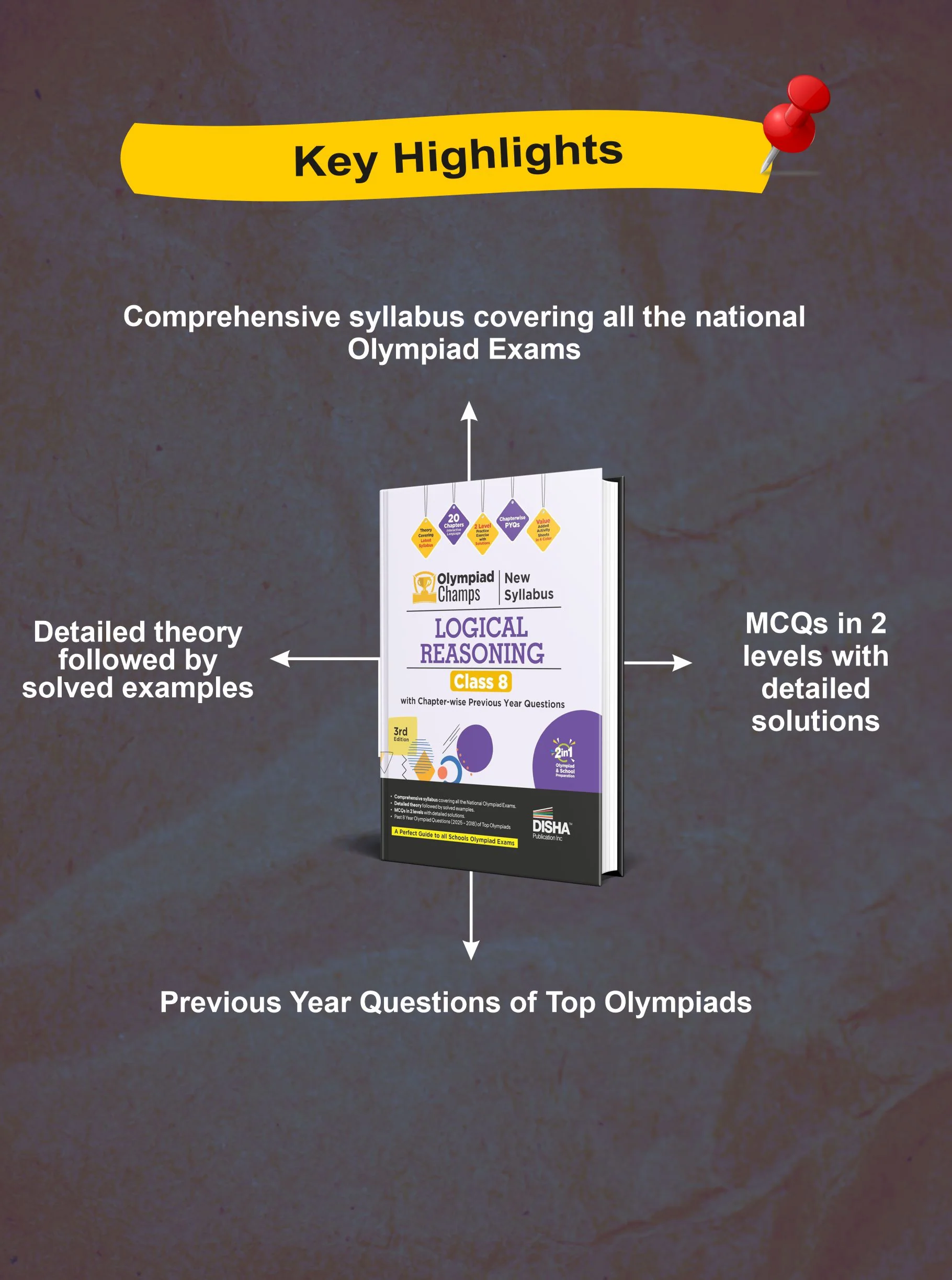 Disha Olympiad Champs Logical Reasoning Class 8 with Chapter-wise Previous Year Questions 3rd Edition | Complete Prep Guide with Theory, PYQs, Past & Practice Exercise | 2027 Exam - Image 3