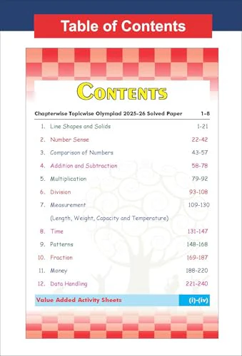 Disha Olympiad Champs Mathematics Class 2 with Chapter-wise Previous 13 Year (2013 - 2025) Questions 6th Edition | Complete Prep Guide with Theory, PYQs, Past & Practice Exercise - Image 2