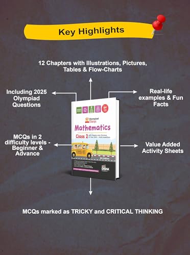 Disha Olympiad Champs Mathematics Class 2 with Chapter-wise Previous 13 Year (2013 - 2025) Questions 6th Edition | Complete Prep Guide with Theory, PYQs, Past & Practice Exercise - Image 3