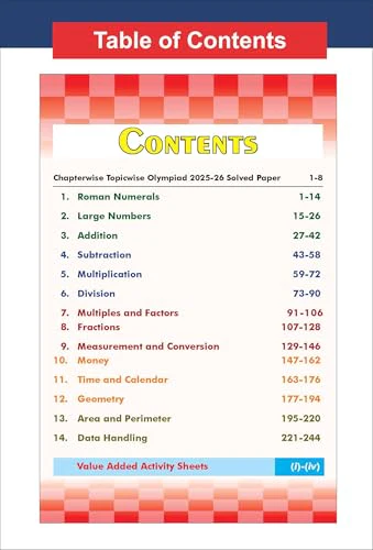 Disha Olympiad Champs Mathematics Class 4 with Chapter-wise Previous 13 Year (2013 - 2025) Questions 7th Edition | Complete Prep Guide with Theory, PYQs, Past & Practice Exercise - Image 2