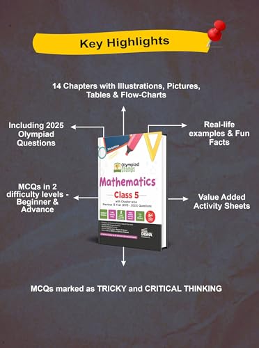 Disha Olympiad Champs Mathematics Class 5 with Chapter-wise Previous 13 Year (2013 - 2025) Questions 7th Edition | Complete Prep Guide with Theory, PYQs, Past & Practice Exercise - Image 3