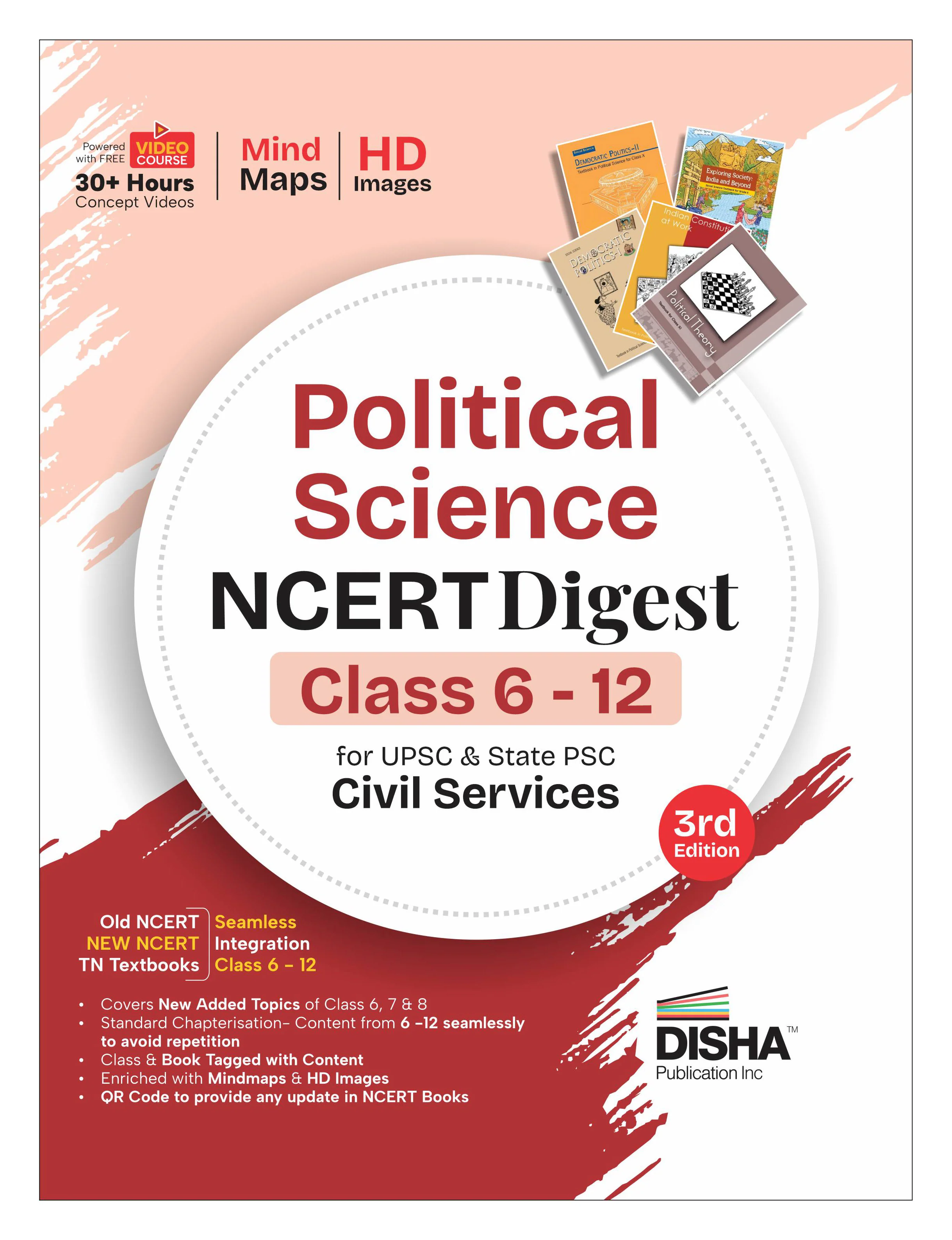 Disha Political Science NCERT Digest (Class 6 - 12) for UPSC & State PSC Civil Services 3rd Edn | New Syllabus for Class 6 - 8 | Old + New NCERT + Tamil Nadu Textbooks Concepts | IAS Prelims & Mains