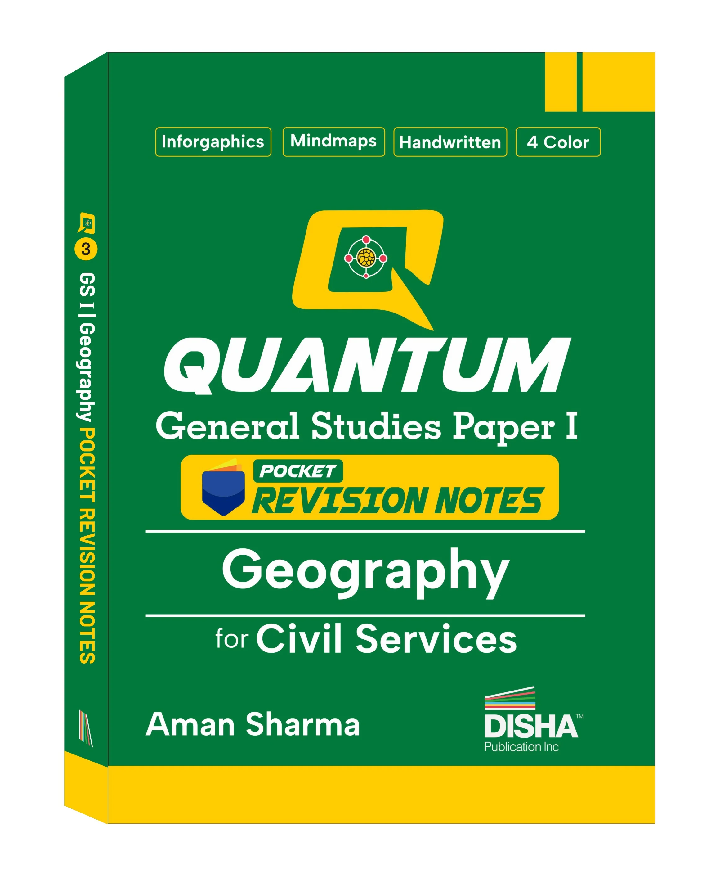 Disha Quantum General Studies Paper I Geography Pocket Revision Notes for Civil Services | UPSC & State PSC Prelims & Mains | four-colour Handwritten Notes