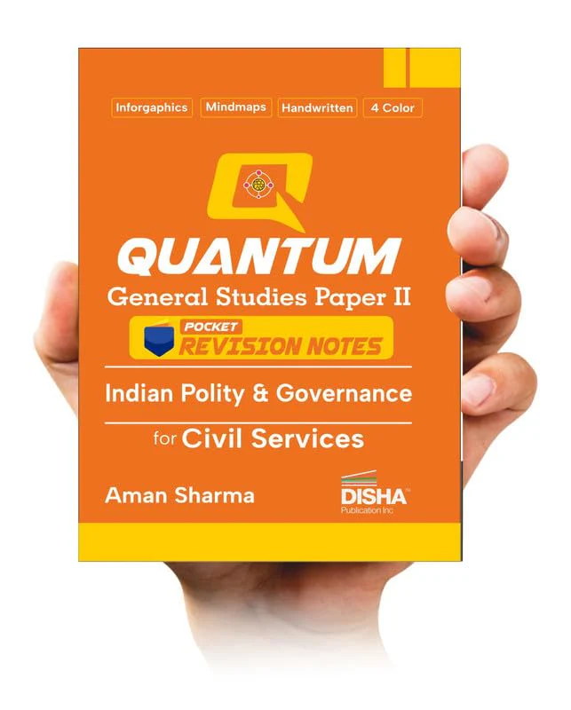 Disha Quantum General Studies Paper II Indian Polity & Governance Pocket Revision Notes for Civil Services | UPSC & State PSC Prelims & Mains | four-colour Handwritten Notes - Image 2