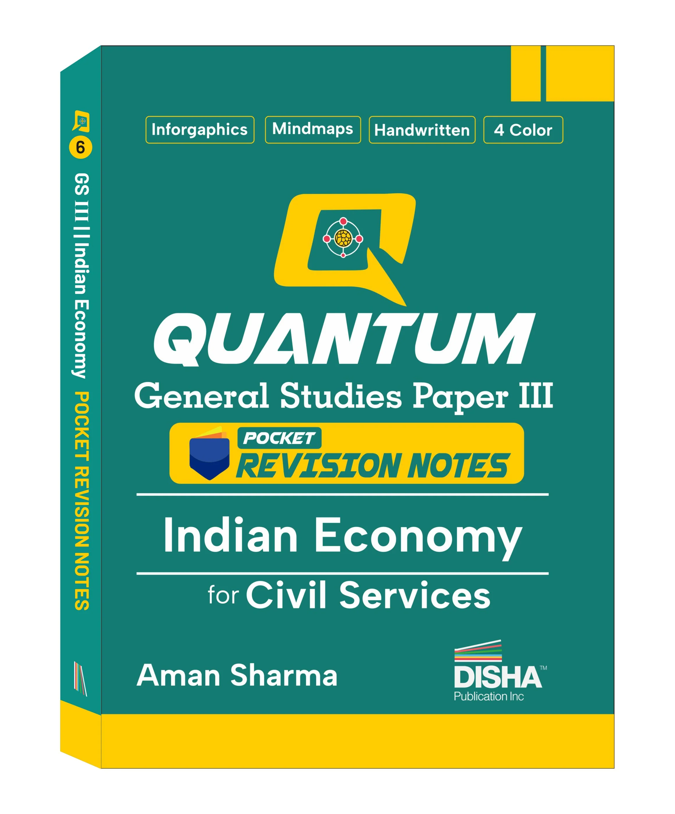 Disha Quantum General Studies Paper III Indian Economy Pocket Revision Notes for Civil Services | UPSC & State PSC Prelims & Mains | four-colour Handwritten Notes